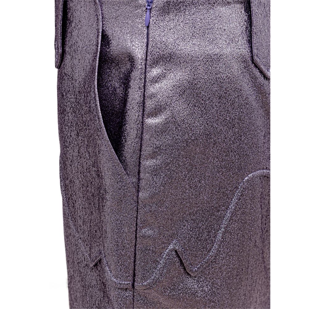Tom Ford Purple Polyamide Midi Skirt-3