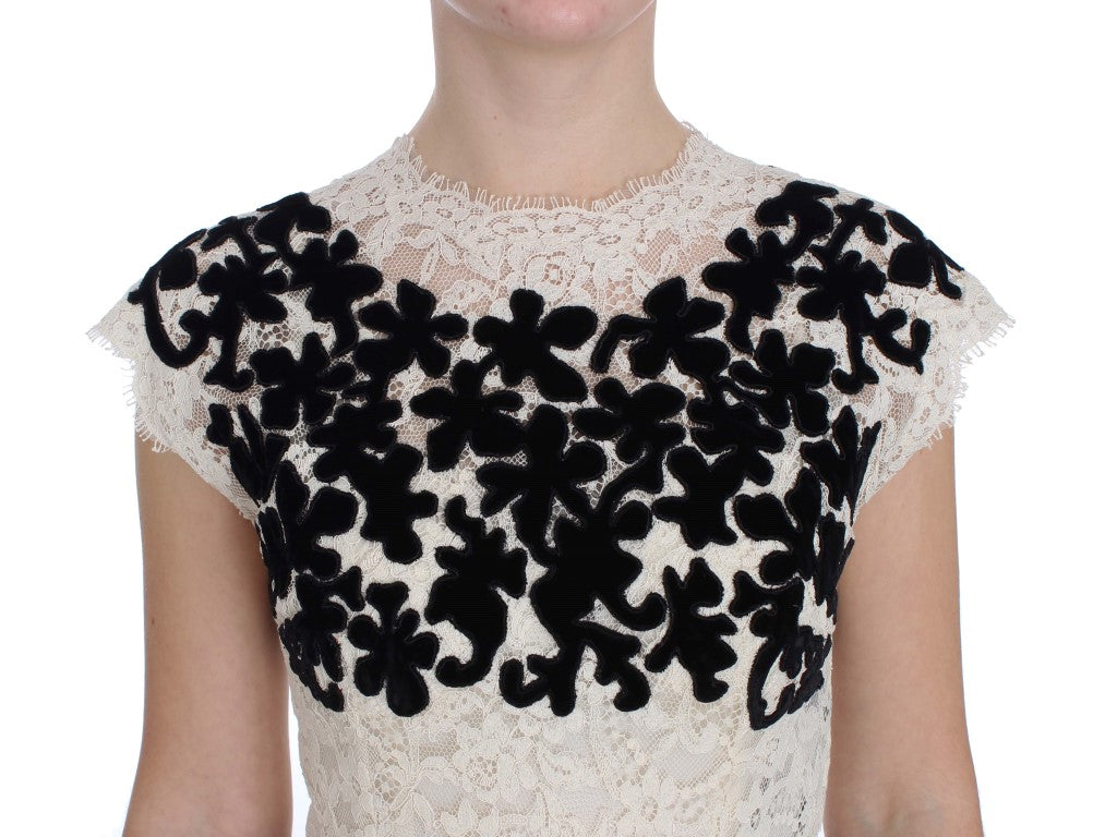 Dolce & Gabbana Long Ball Gown Maxi Dress with Floral Lace Ricamo-5