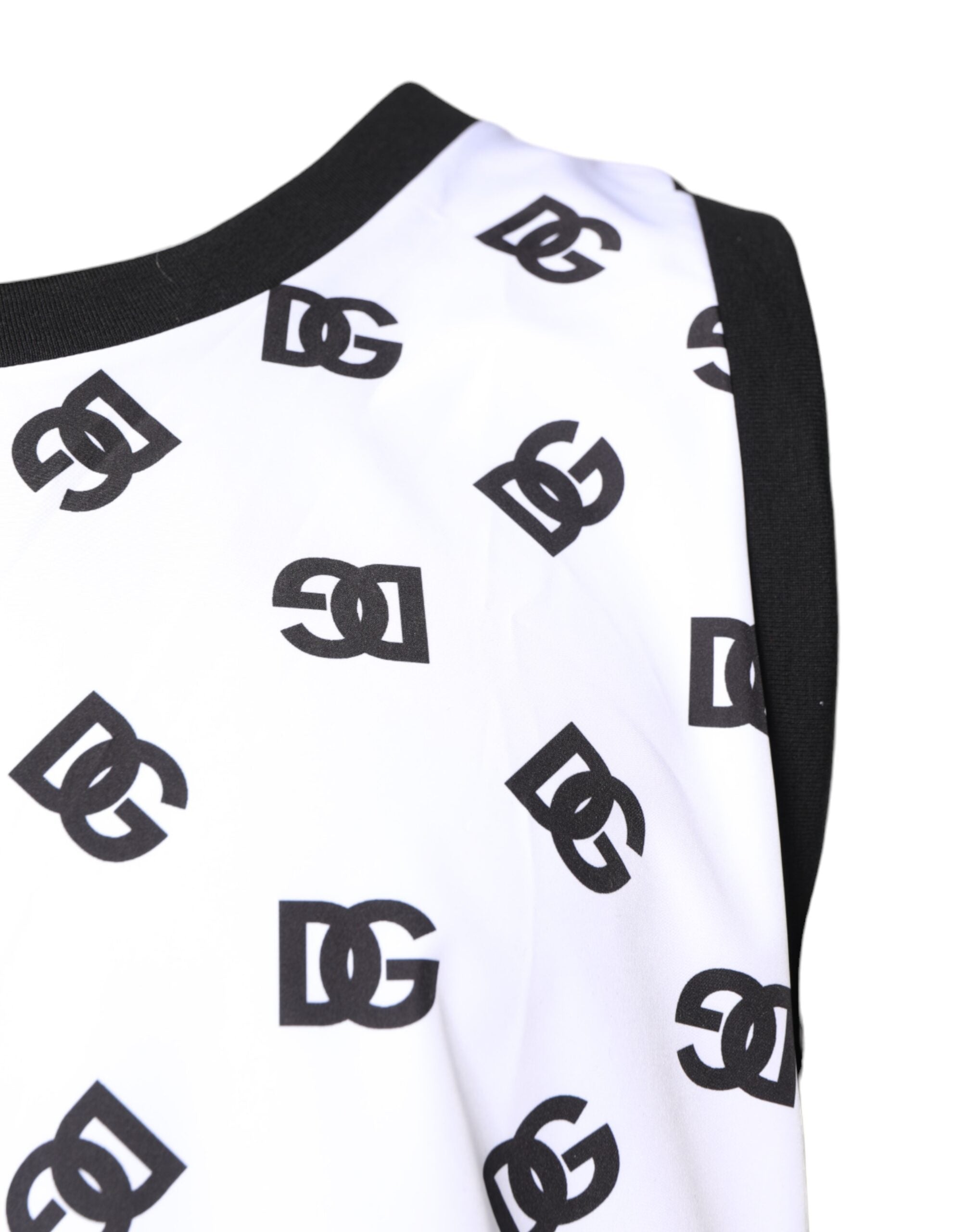 Camiseta blanca sin mangas con el logotipo DG de Dolce & Gabbana en poliéster-3