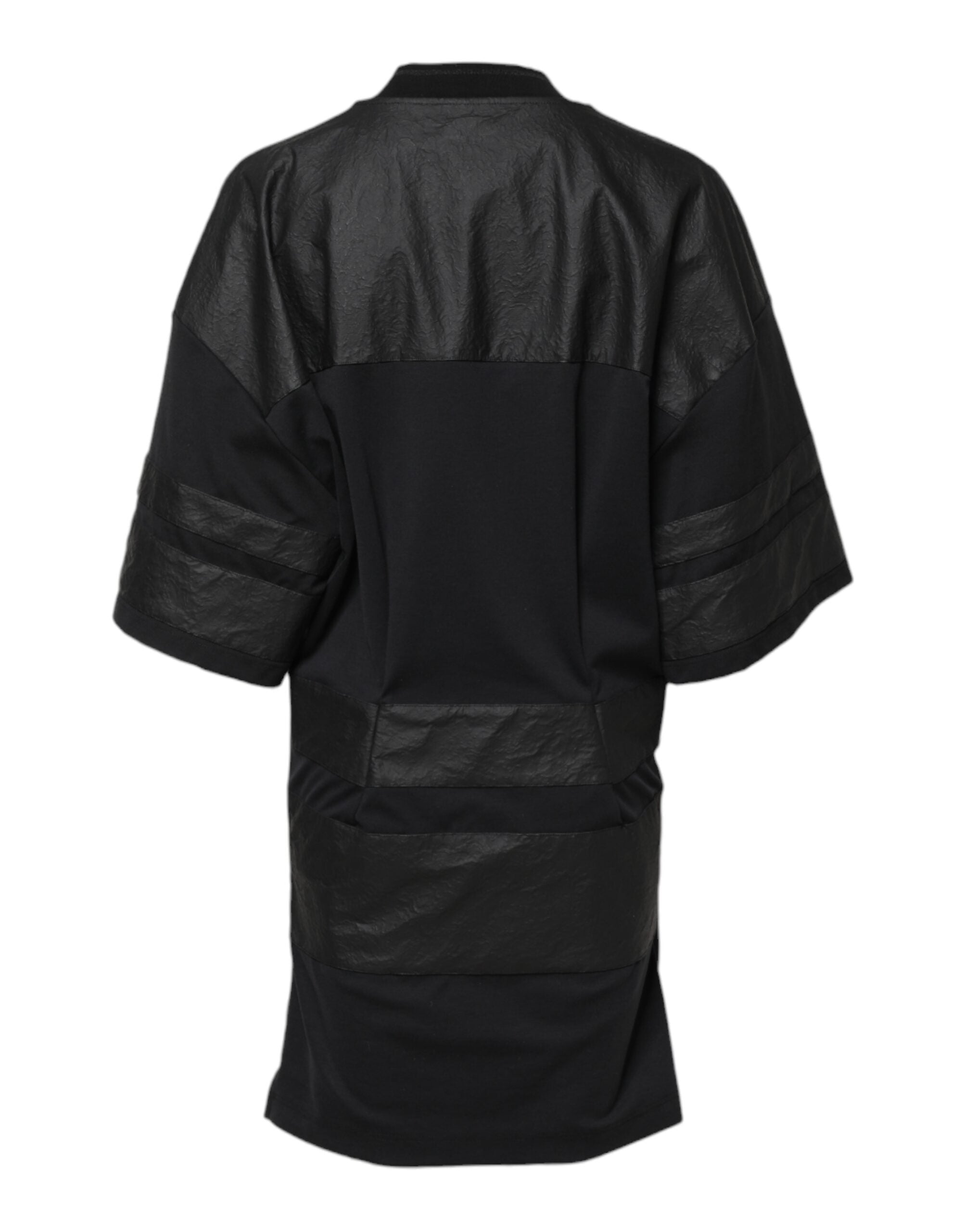 Camiseta Dolce & Gabbana de algodón negra con cuello en V y manga corta-3
