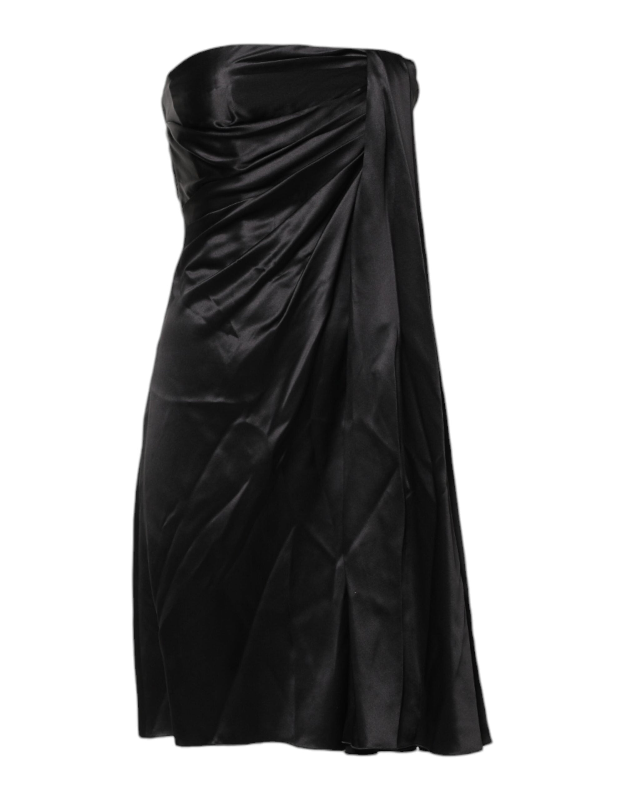 Dolce & Gabbana Black Strapless A-Line Sheath Dress Mini Dress-1