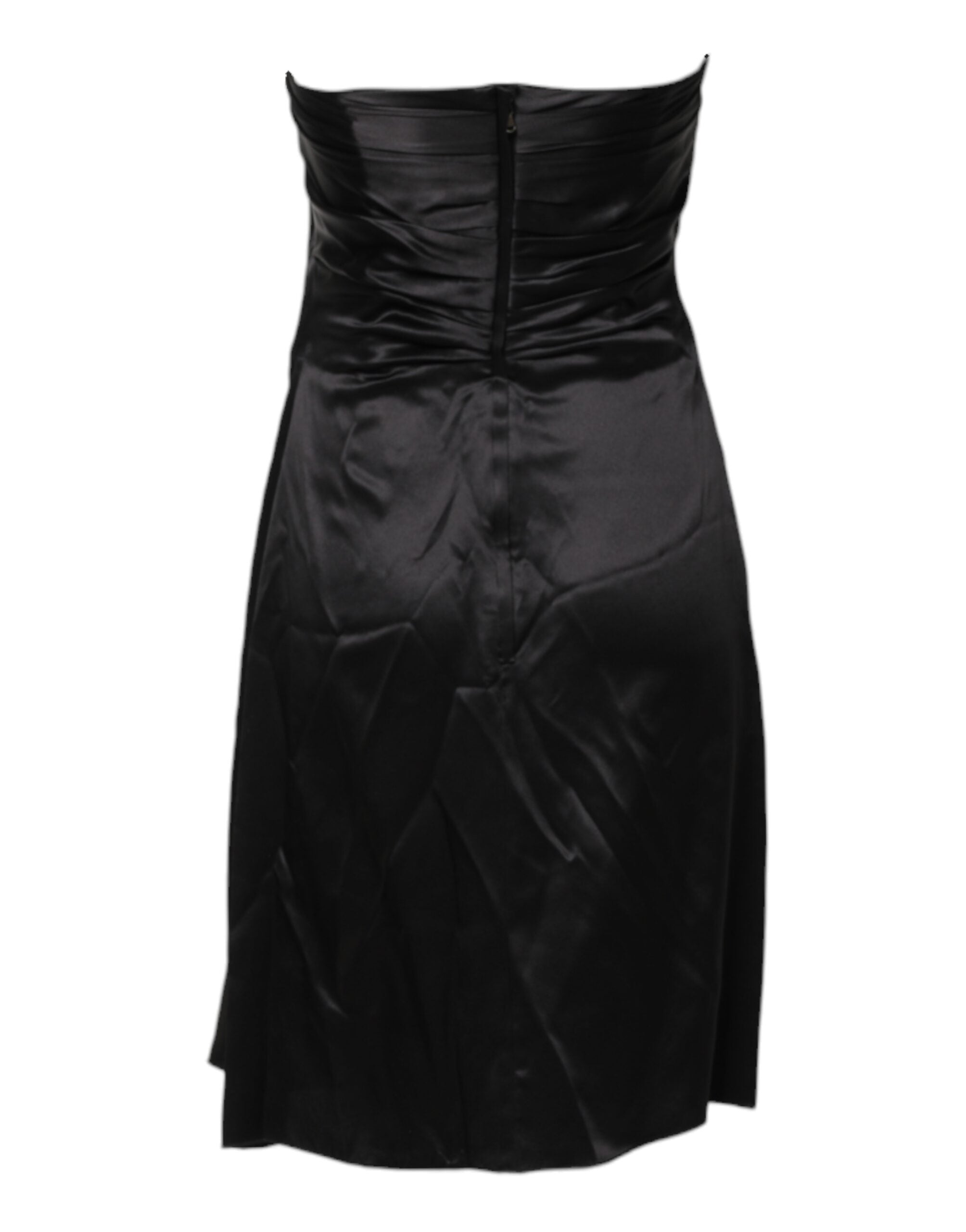 Dolce & Gabbana Black Strapless A-Line Sheath Dress Mini Dress-3