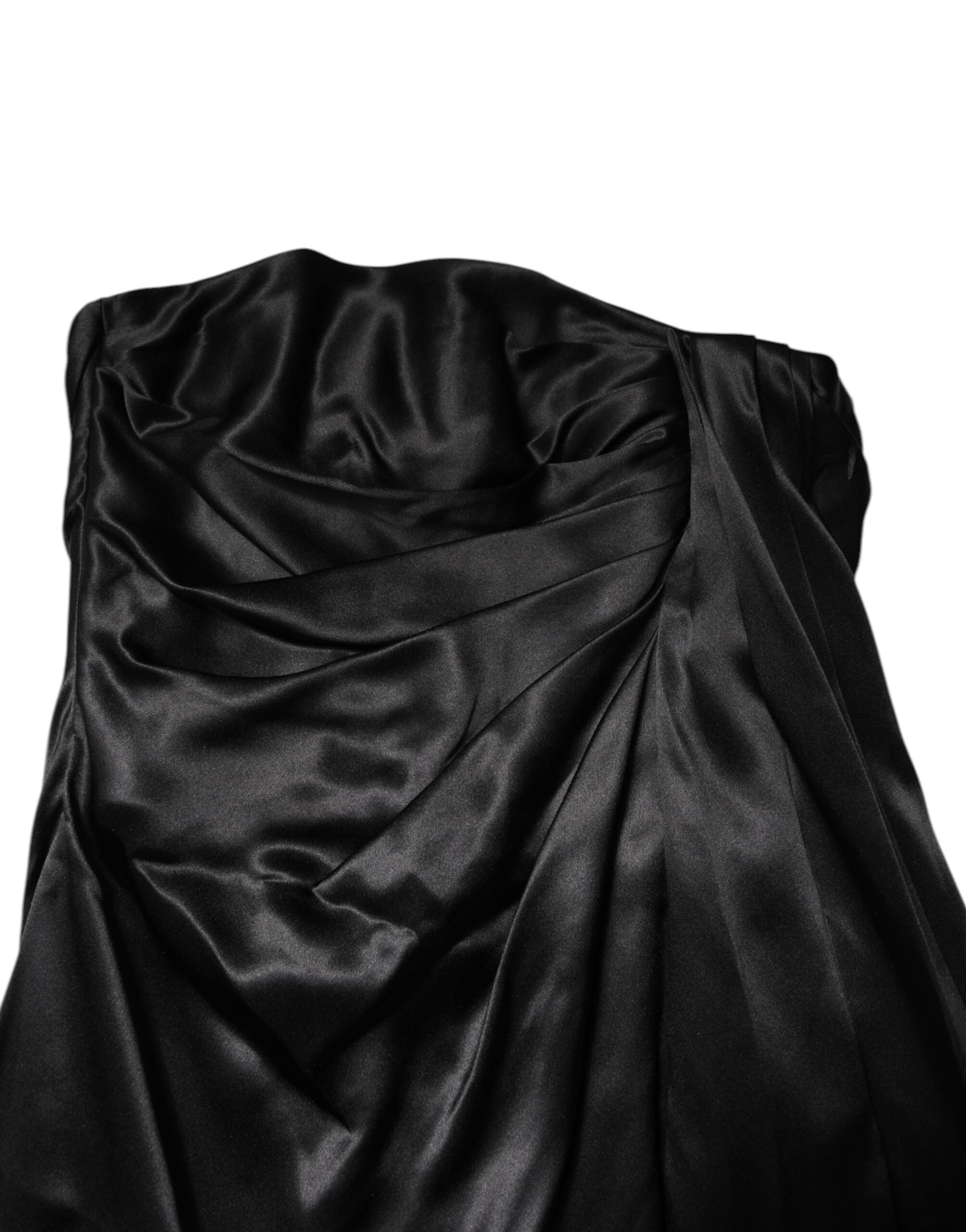 Dolce & Gabbana Black Strapless A-Line Sheath Dress Mini Dress-4