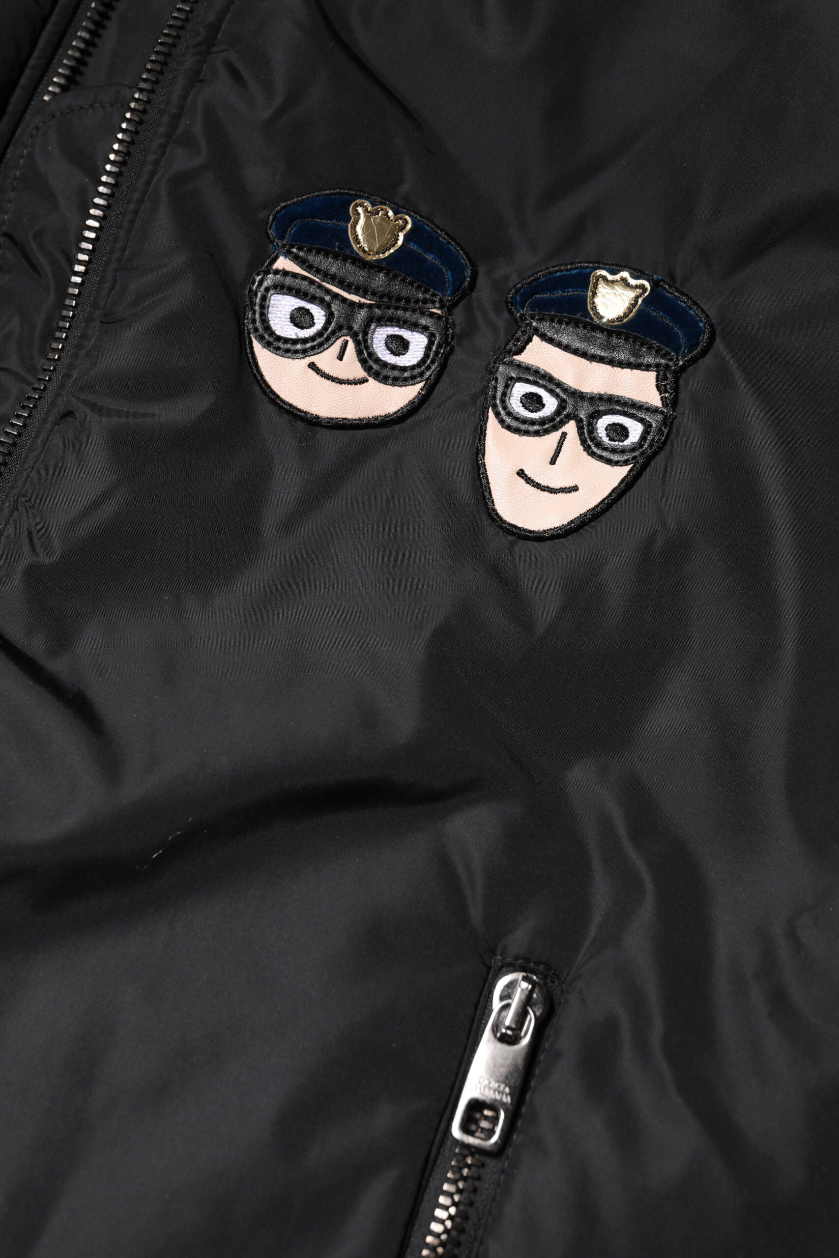 Dolce & Gabbana Black Nylon #DGFamily Bomber Jacket with Full Zip-6