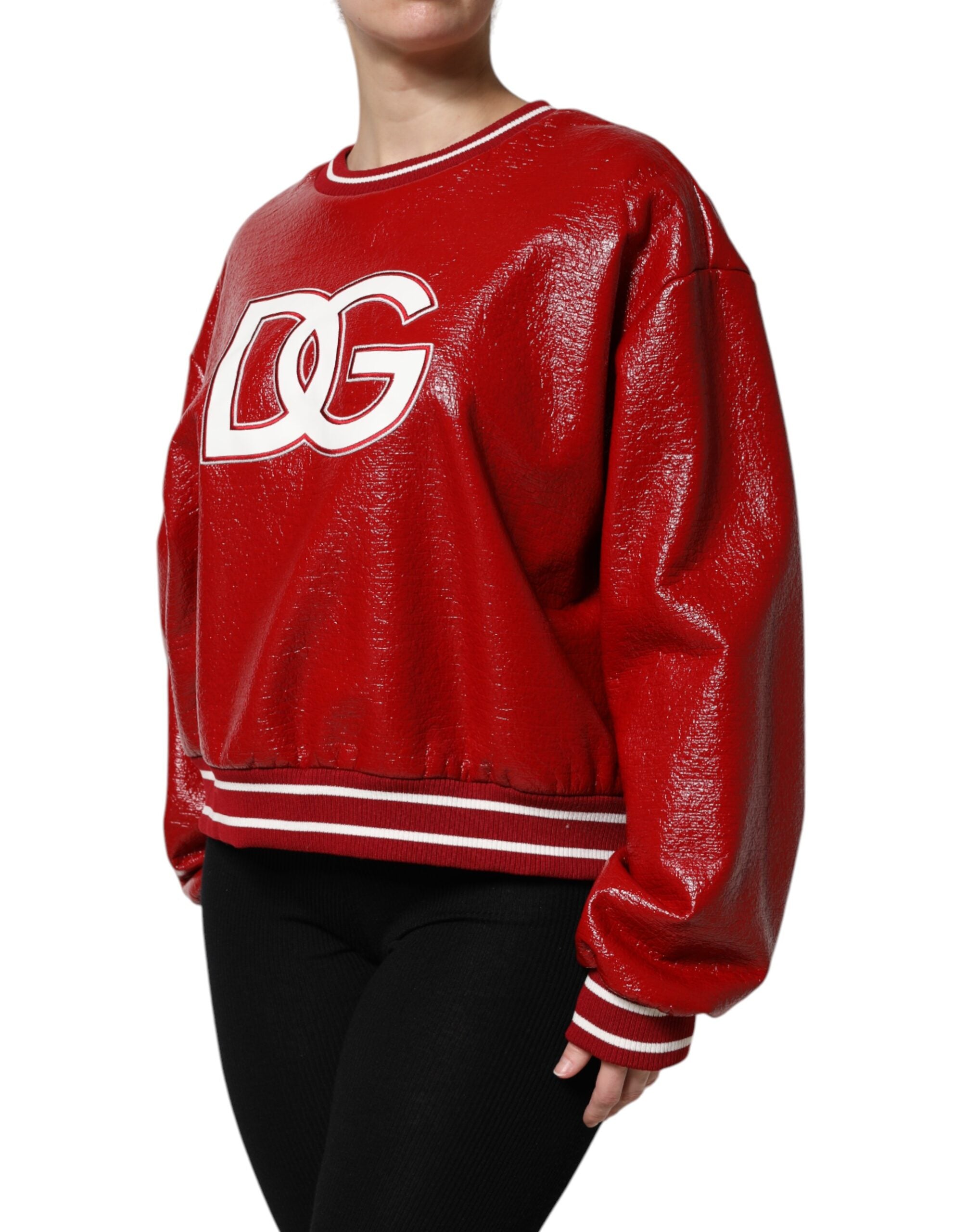 Dolce & Gabbana Roter Pullover mit DGLogo-Stickerei aus Wolle-3