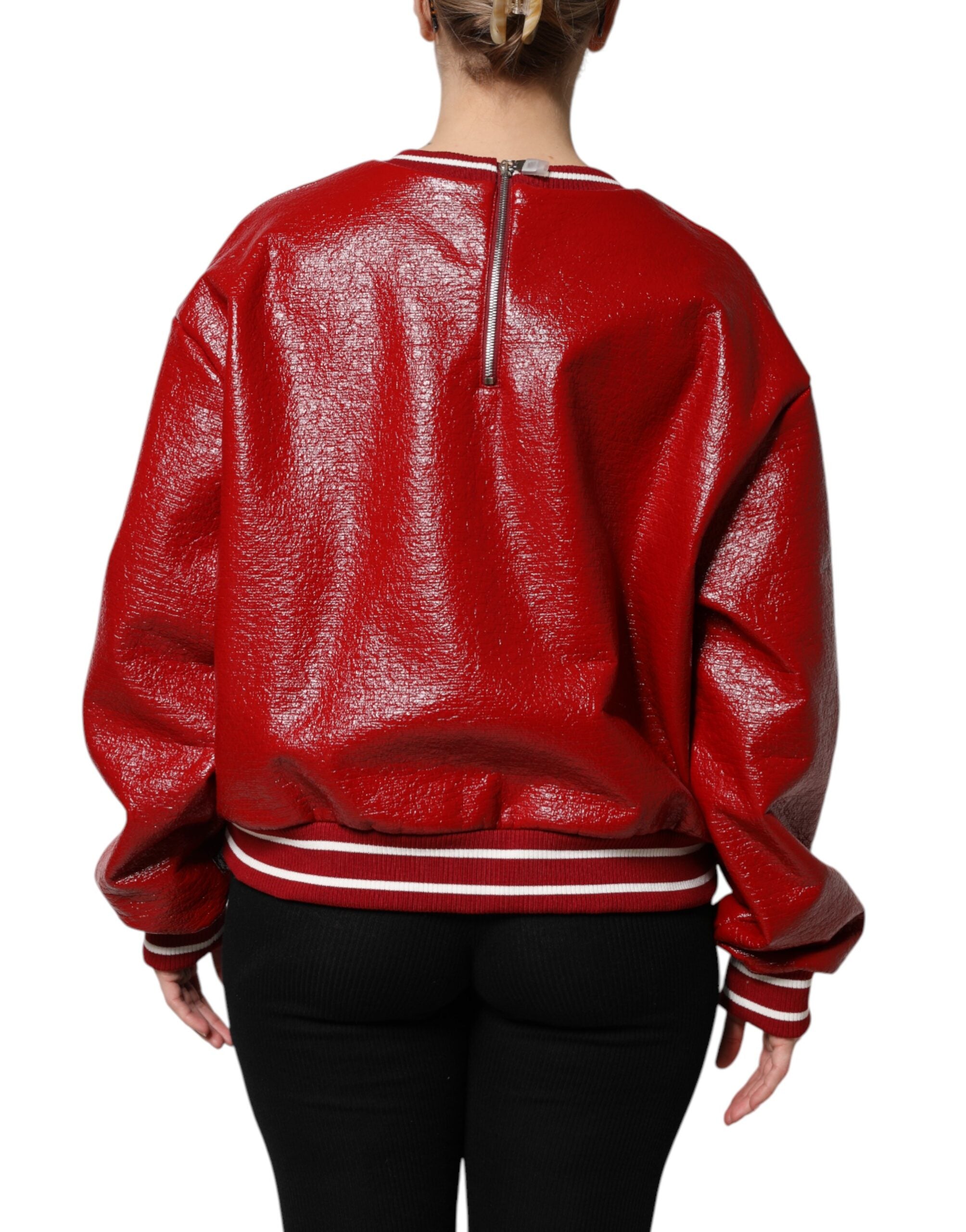 Dolce & Gabbana Roter Pullover mit DGLogo-Stickerei aus Wolle-4