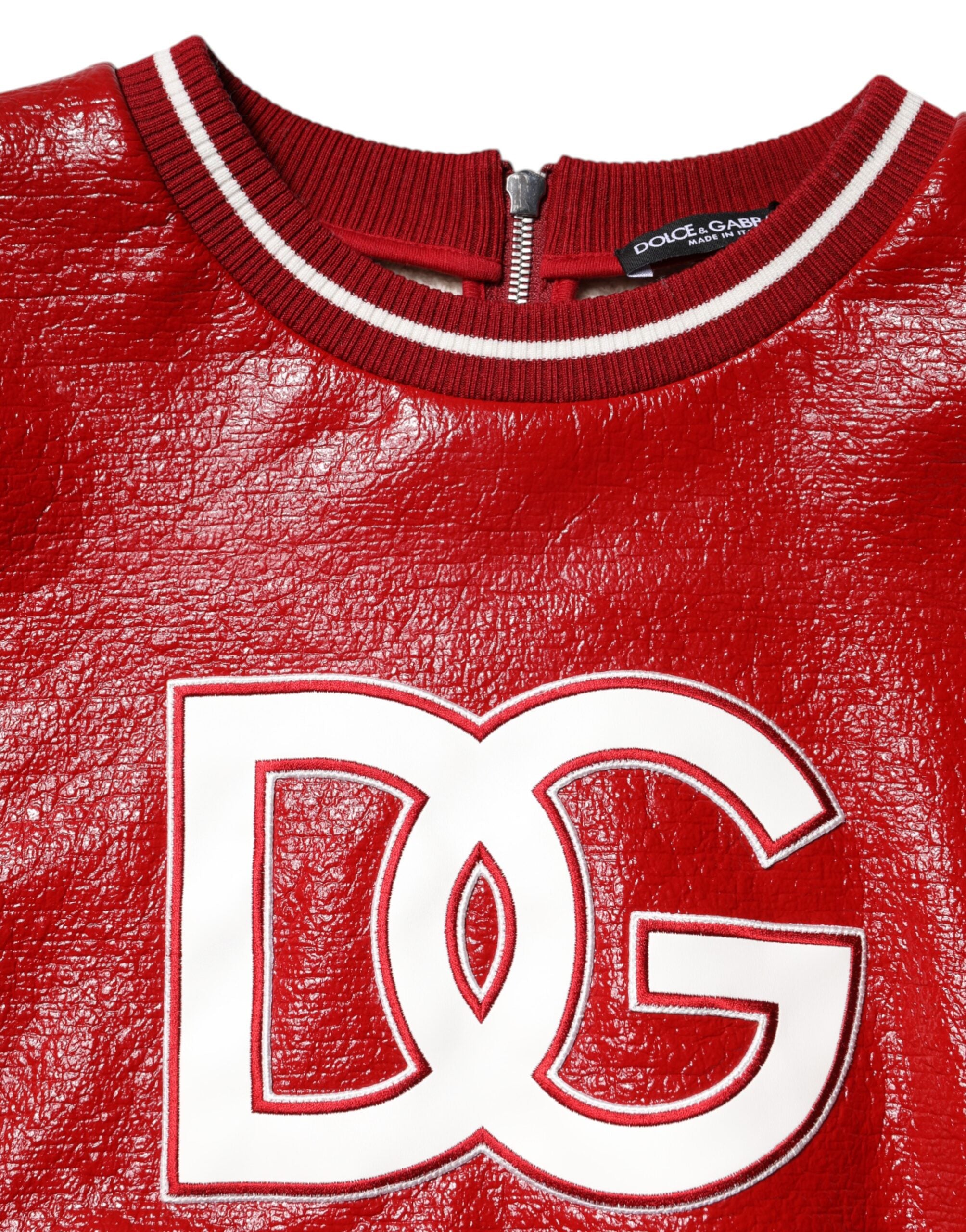 Dolce & Gabbana Roter Pullover mit DGLogo-Stickerei aus Wolle-7