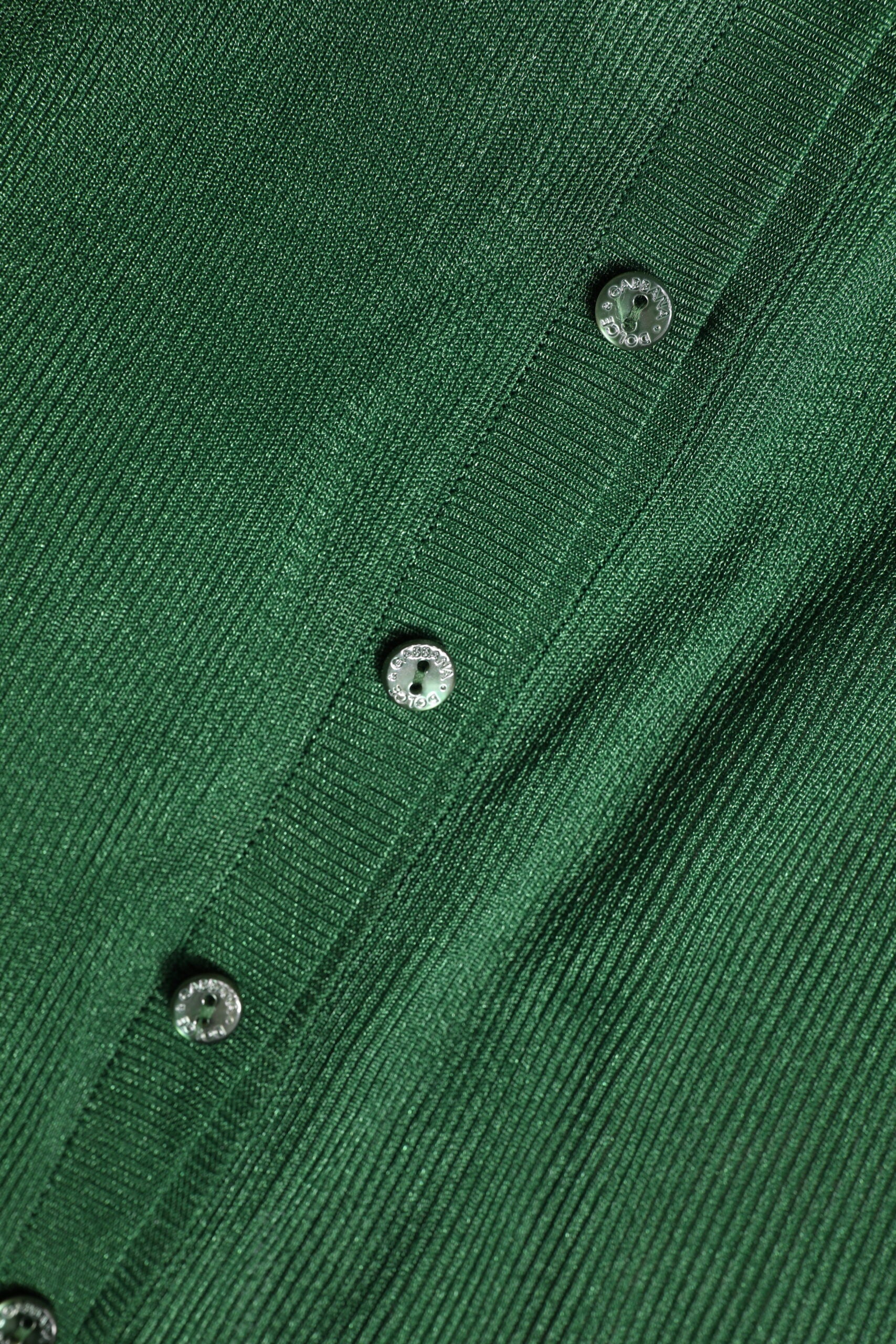 Dolce & Gabbana Grüner Polyester Pullover mit langen Ärmeln-8