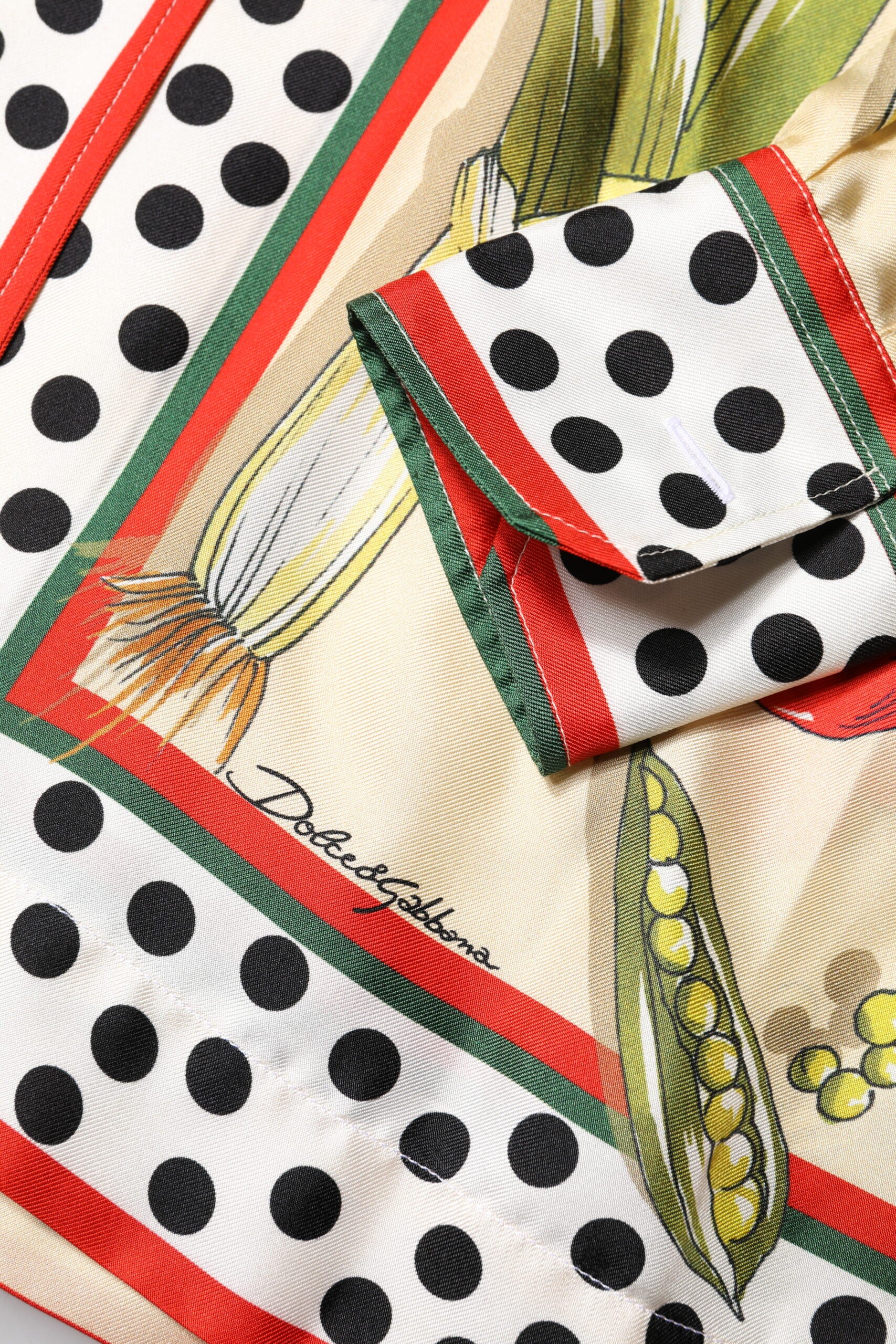 Dolce & Gabbana Multicolor Gemüse Seide Lange Ärmel Top-8
