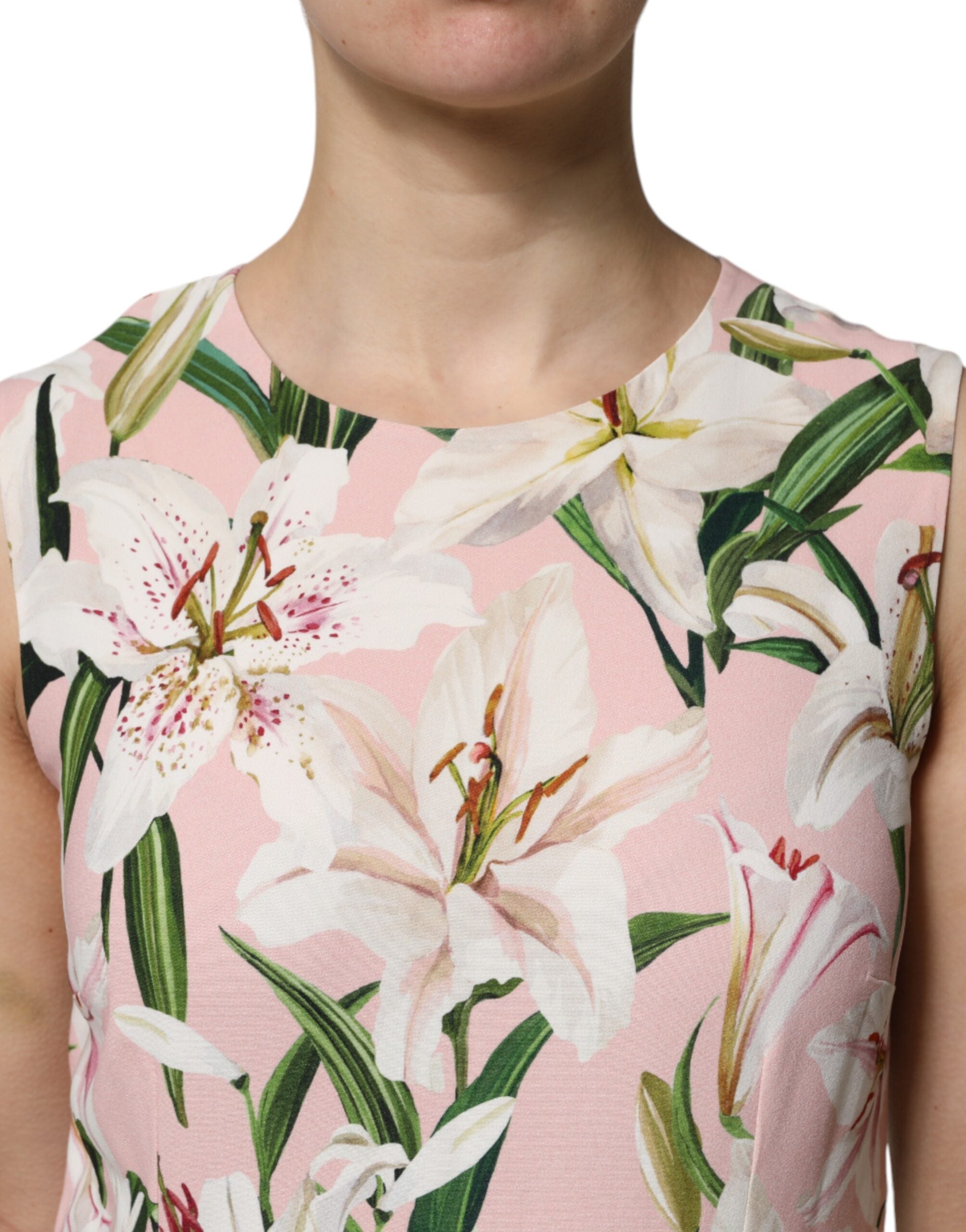 Dolce & Gabbana Mehrfarbiges Tank-Top mit Blumendruck und Rundhalsausschnitt-5