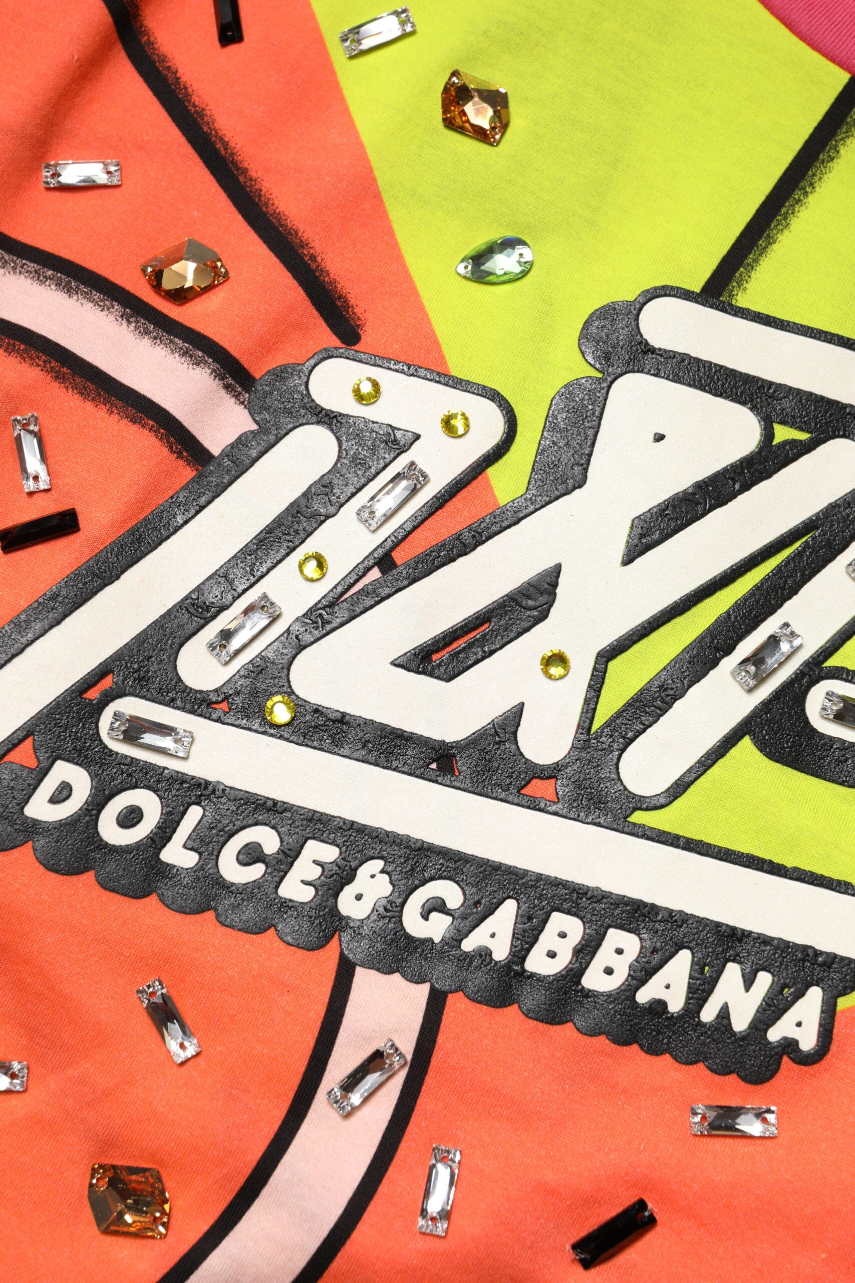 Top Dolce & Gabbana con estampado multicolor y adorno de cristales-8
