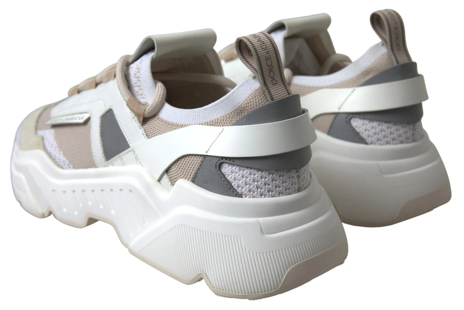 Dolce & Gabbana Sneakers White Beige Leather Sport DAYMASTER Shoes-2