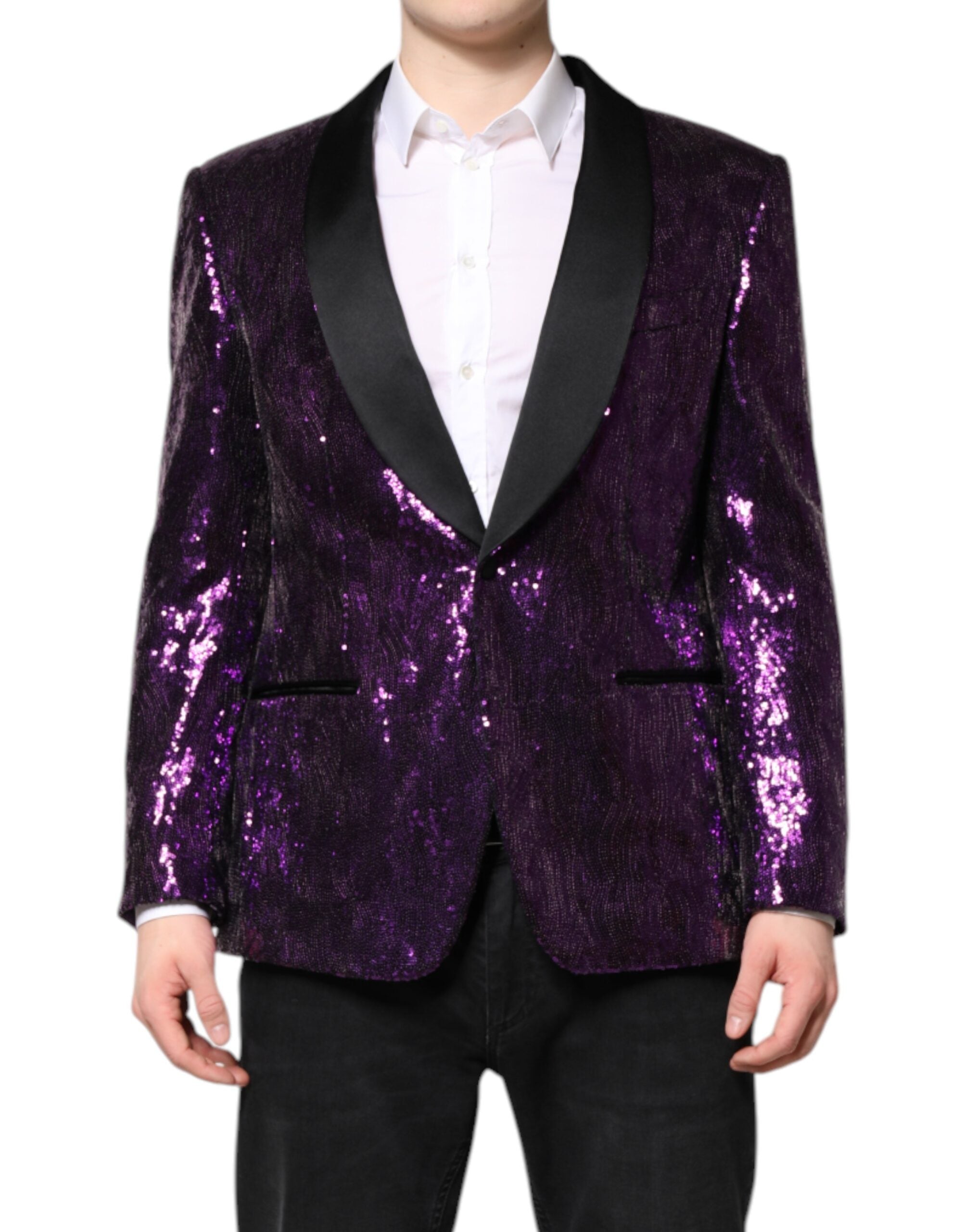 Dolce & Gabbana Lila SICILIA coat with sequin embellishment jacket-1