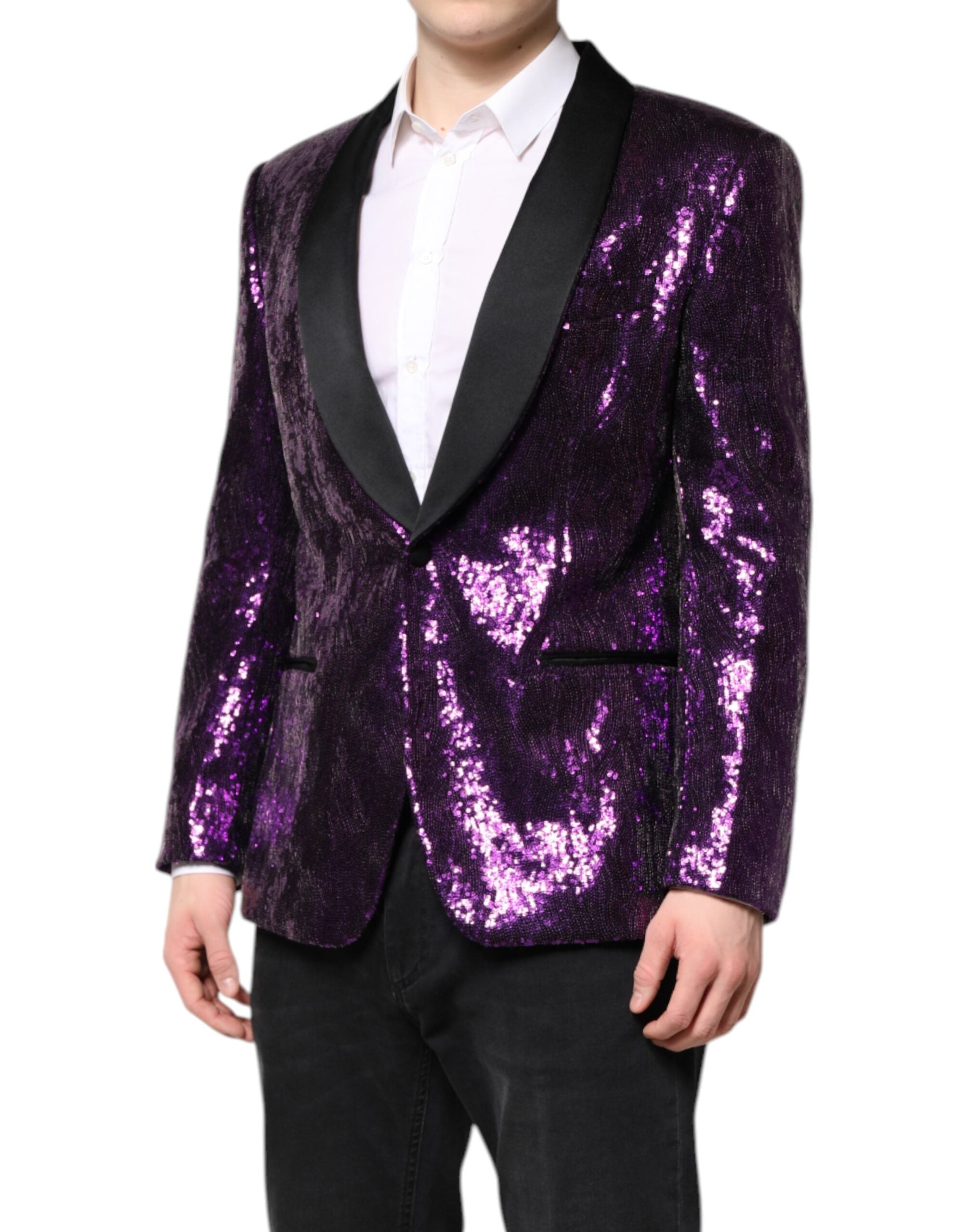 Dolce & Gabbana Lila SICILIA coat with sequin embellishment jacket-3