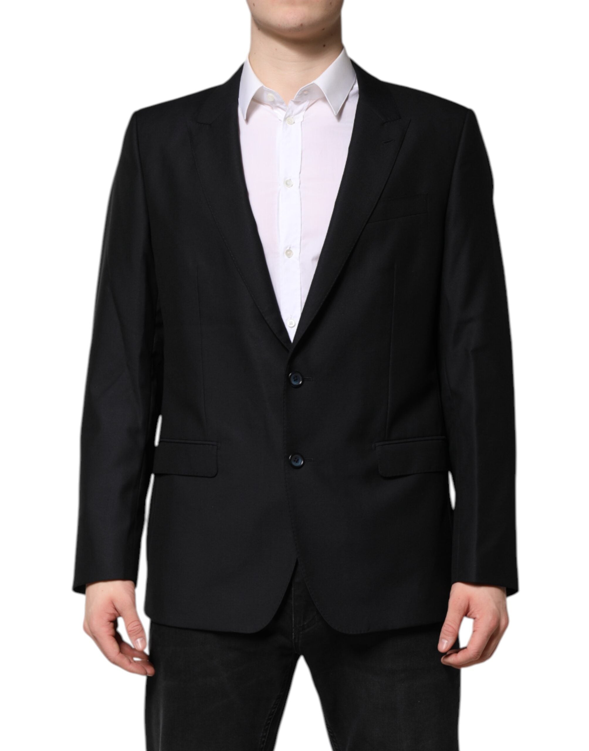 Dolce & Gabbana Dunkelblauer MARTINI Wollblazer Mantel Jacke-2