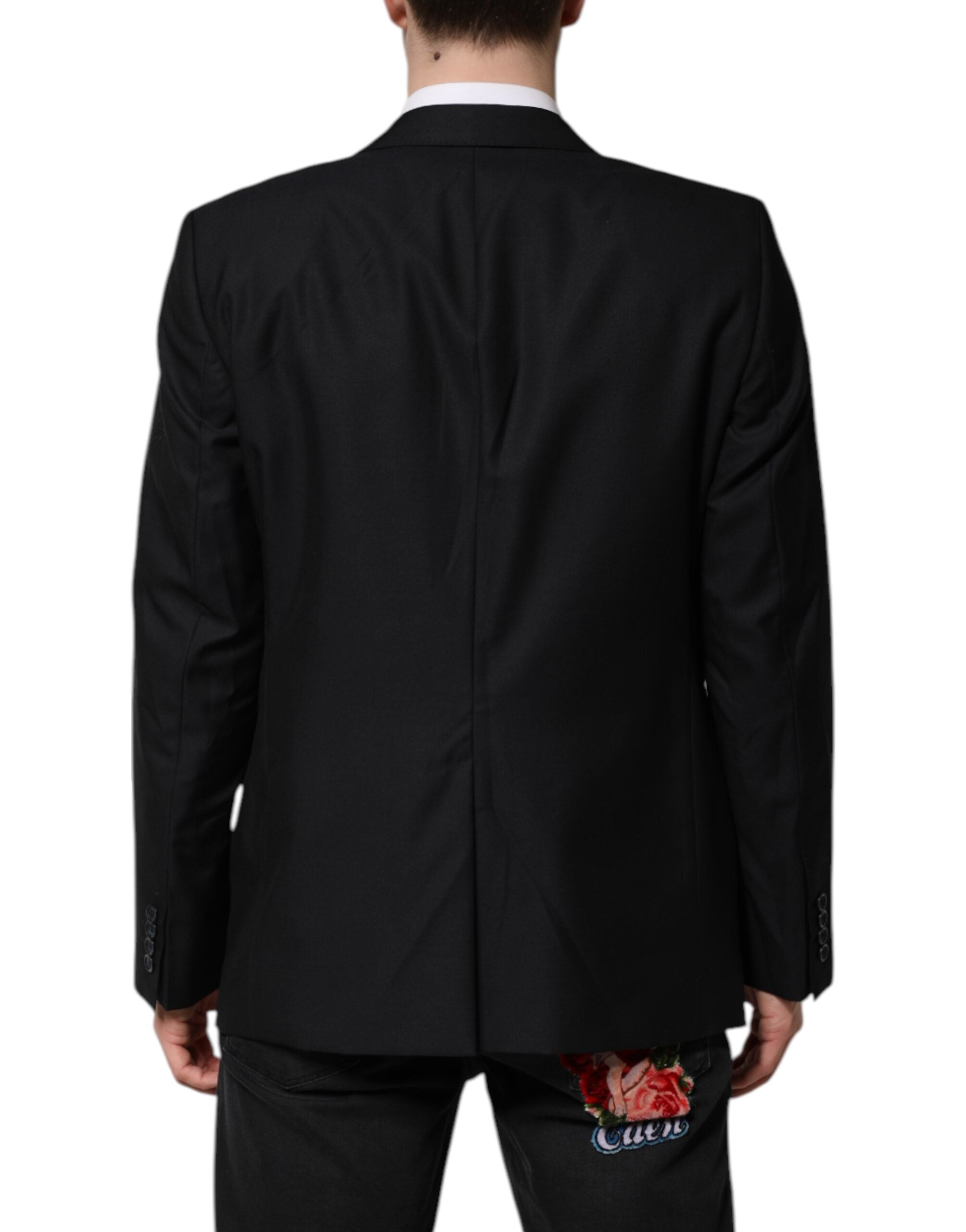 Dolce & Gabbana Dunkelblauer MARTINI Wollblazer Mantel Jacke-4