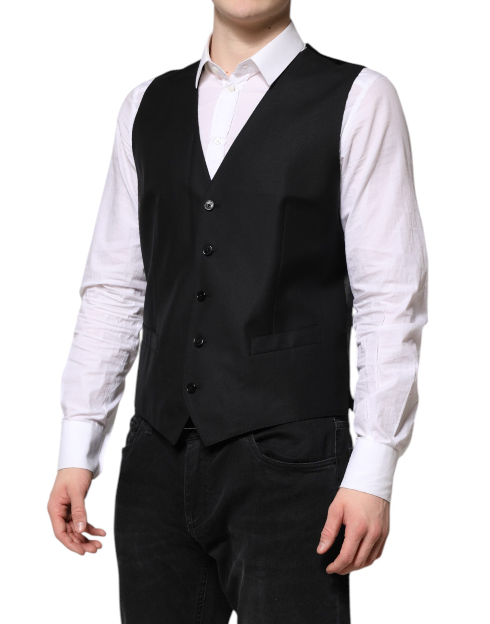 Chaqueta de dos piezas de traje sencillo negro de Dolce & Gabbana-6