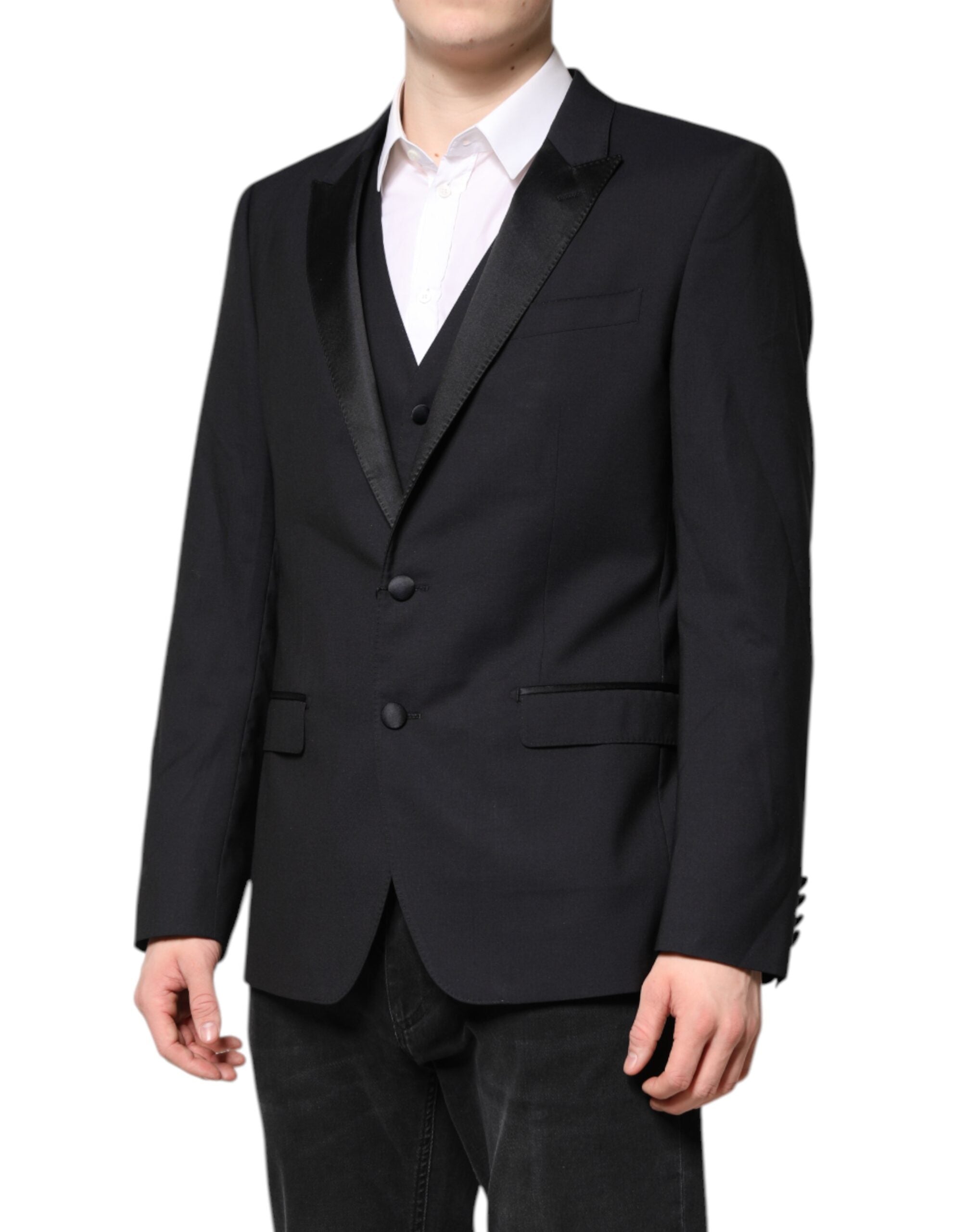 Dolce & Gabbana Dunkelblauer MARTINI Wollanzug 2 Stück Jacke-3
