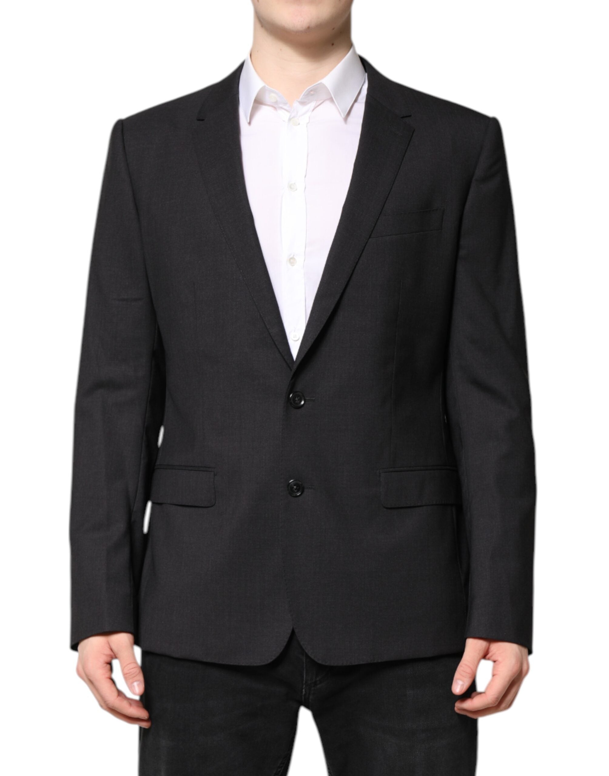 Dolce & Gabbana Dark Grey MARTINI Single-Breasted Jacket-2