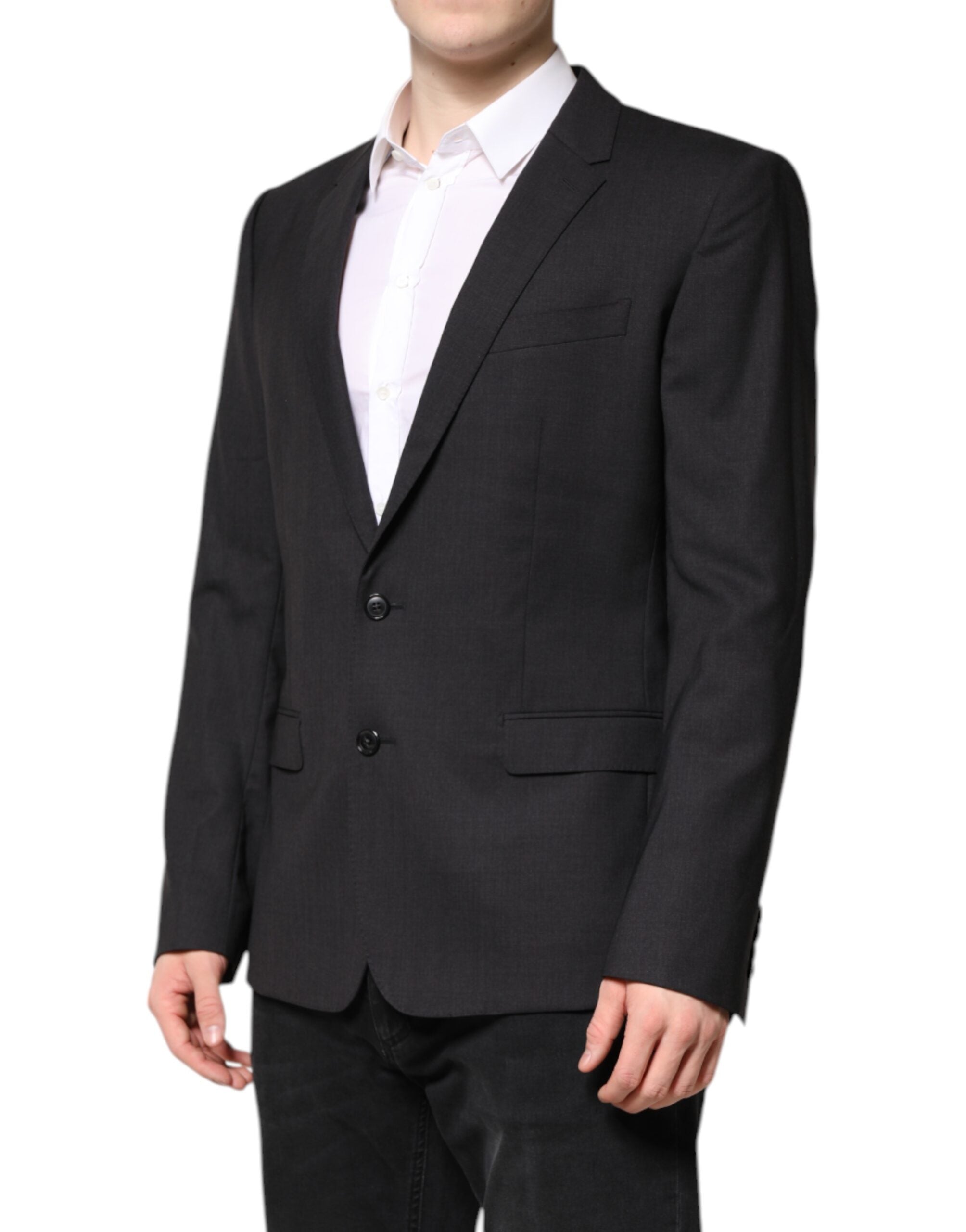 Dolce & Gabbana Dark Grey MARTINI Single-Breasted Jacket-3