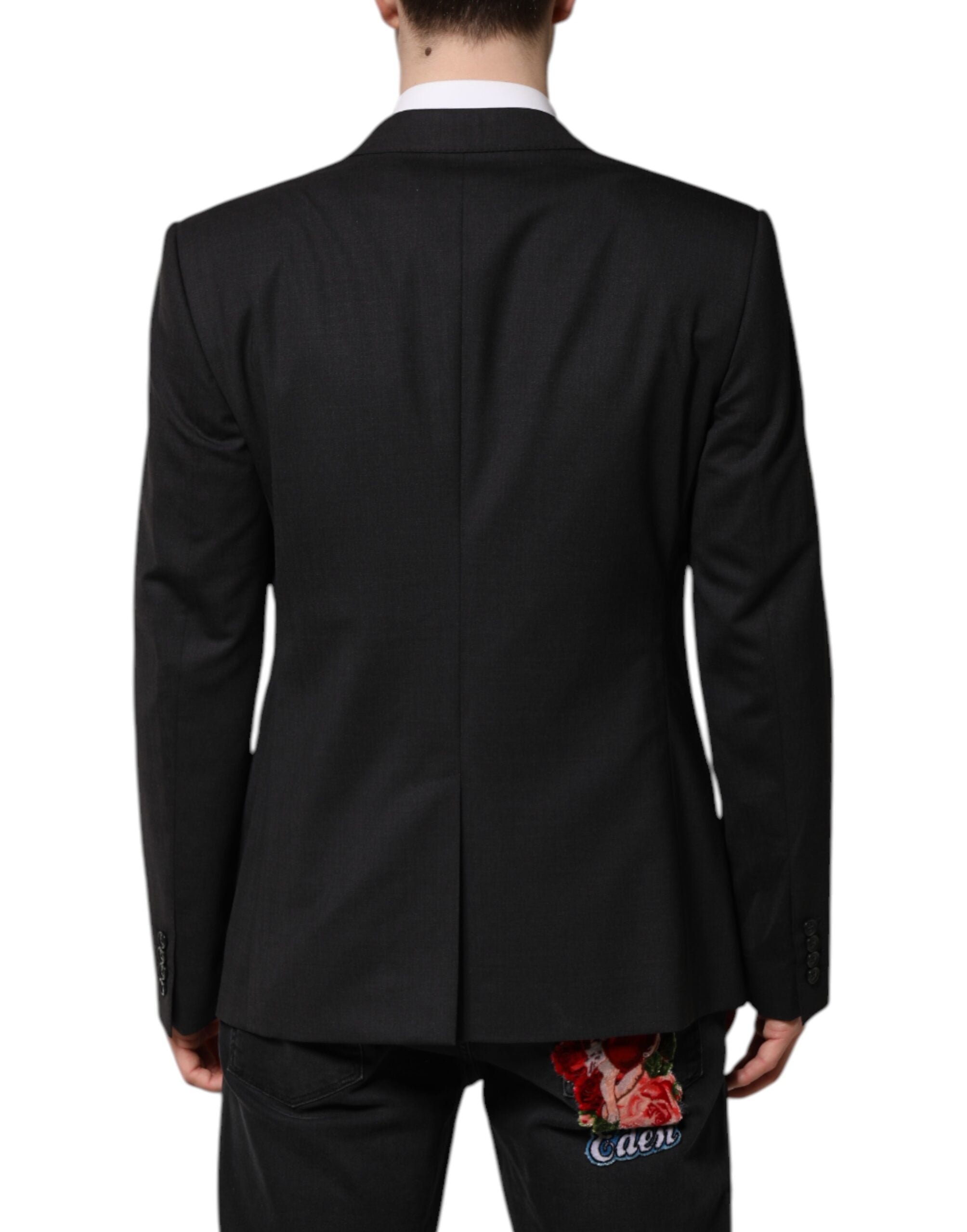 Dolce & Gabbana Dark Grey MARTINI Single-Breasted Jacket-4