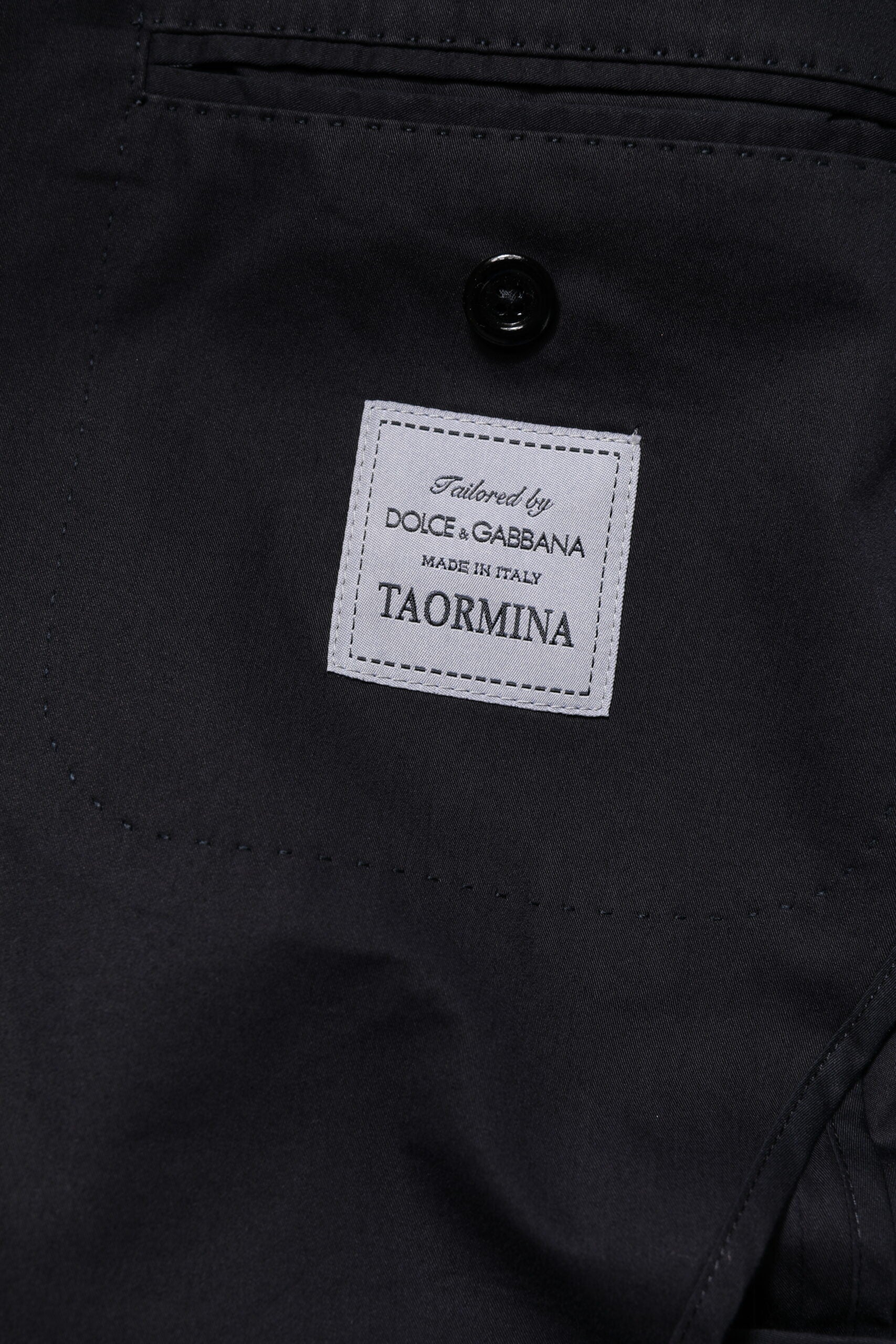 Chaqueta de traje de algodón azul oscuro Taormina de Dolce & Gabbana-6