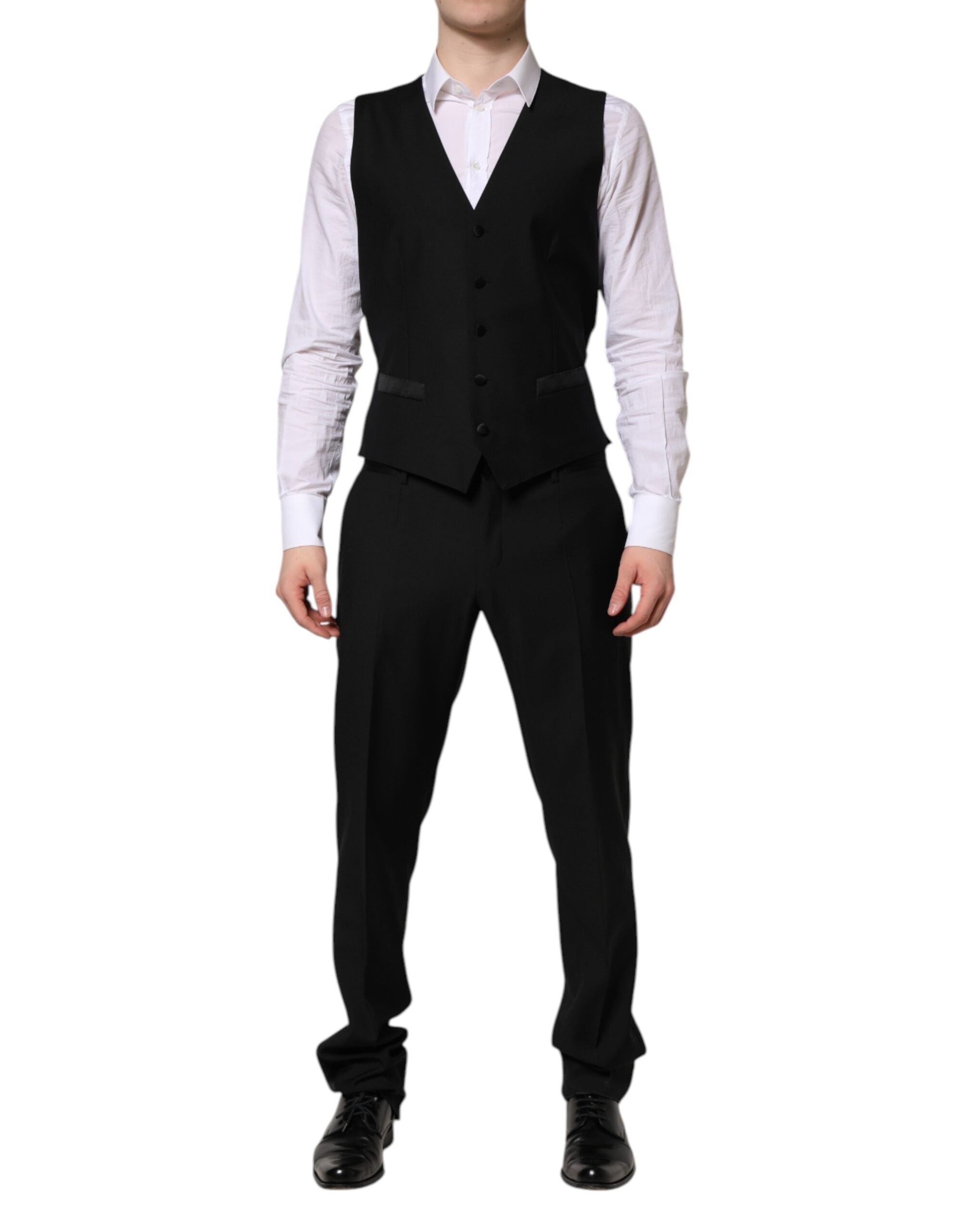 Dolce & Gabbana Black MARTINI Suit with Crystal Embellishment 3-piece set-5