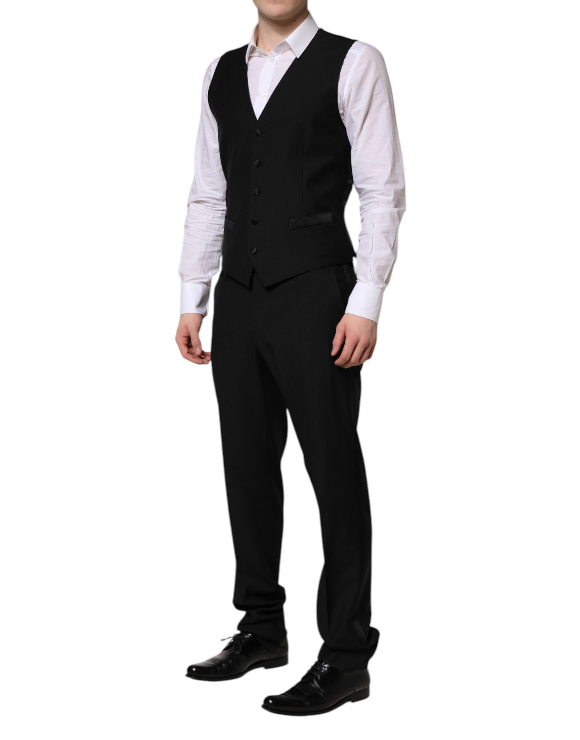 Dolce & Gabbana Black MARTINI Suit with Crystal Embellishment 3-piece set-6