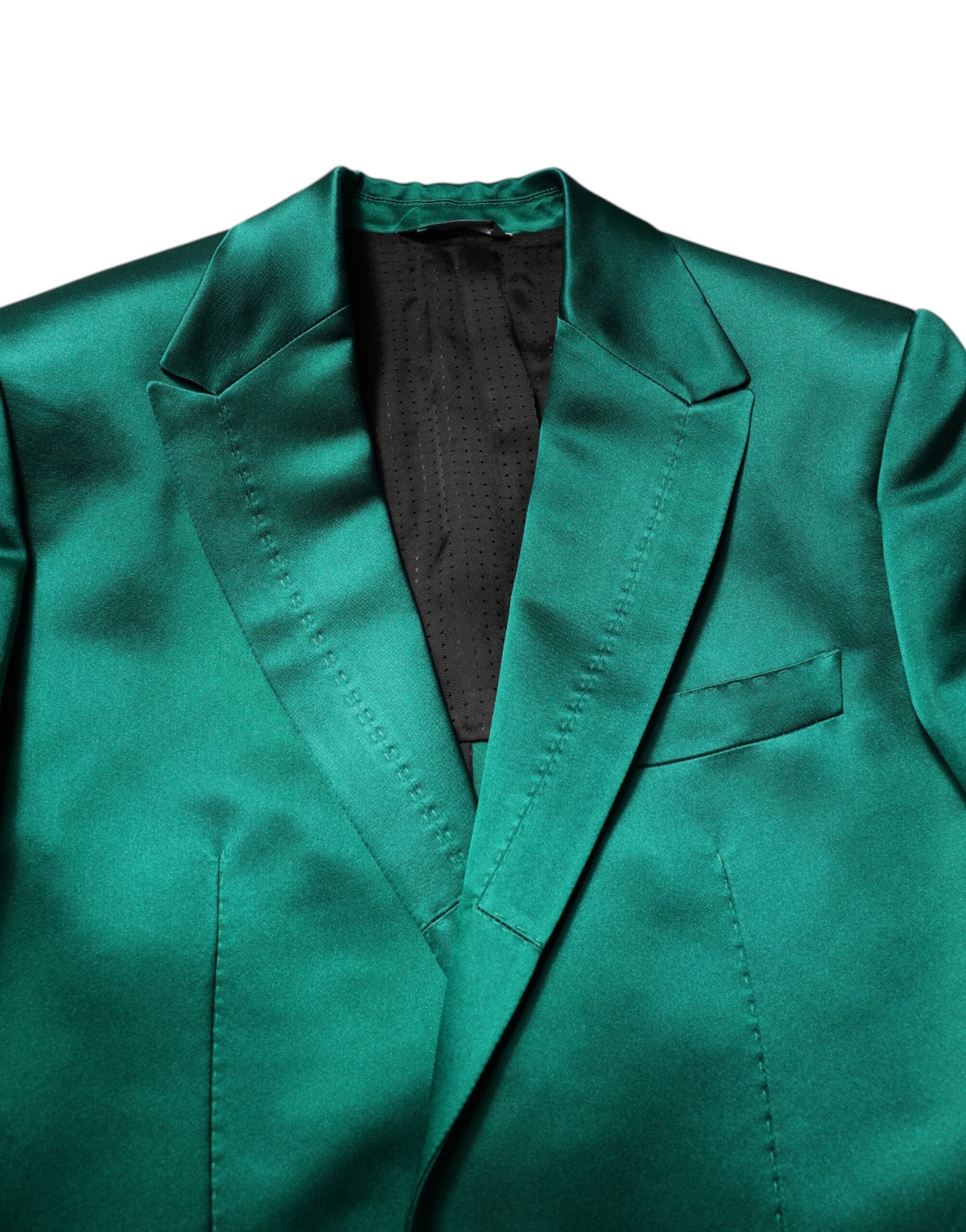 Dolce & Gabbana Grüner Seidenanzug 3-teilig einreihig-8