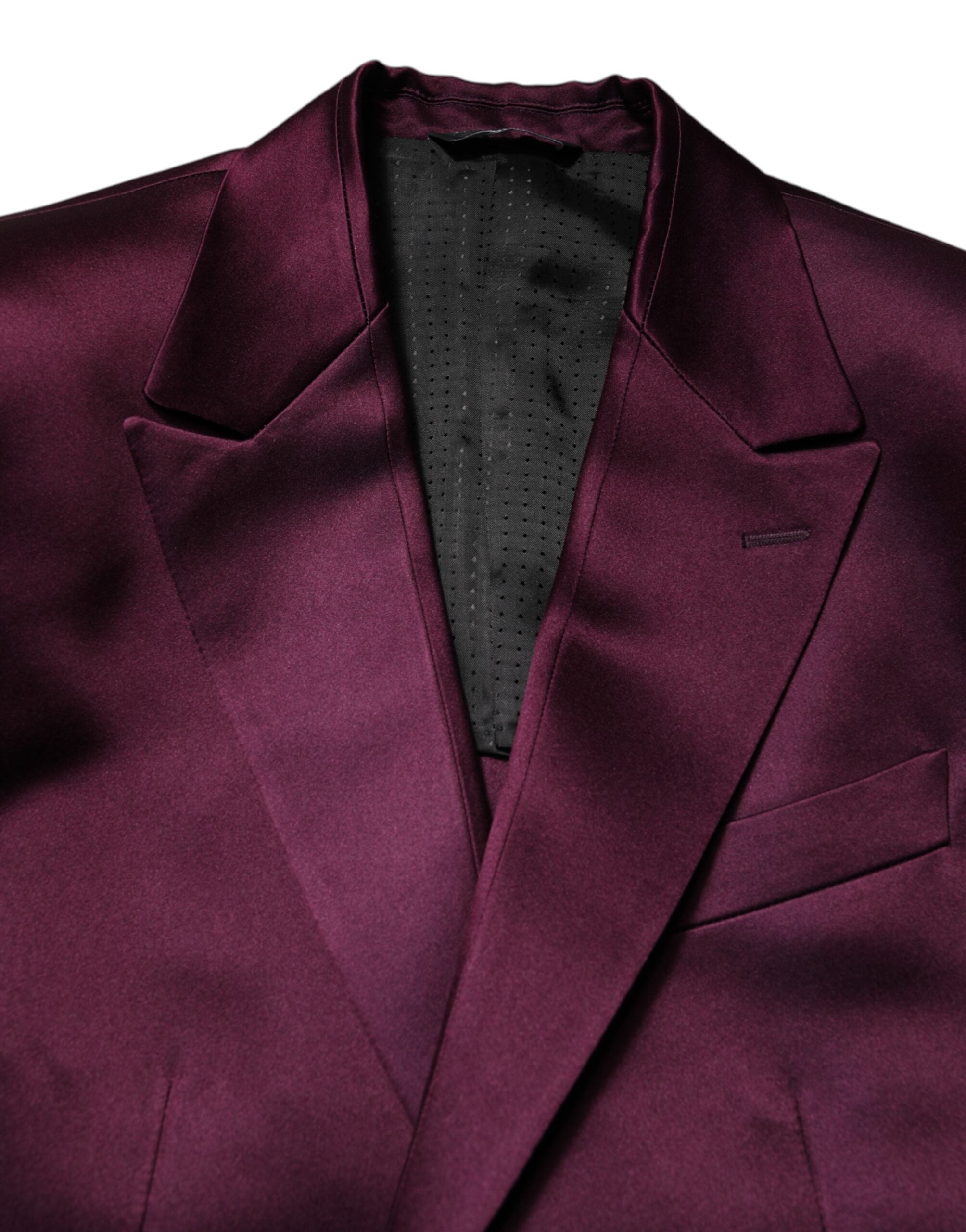 Dolce & Gabbana dark purple silk suit, 3-piece, single-breasted-8