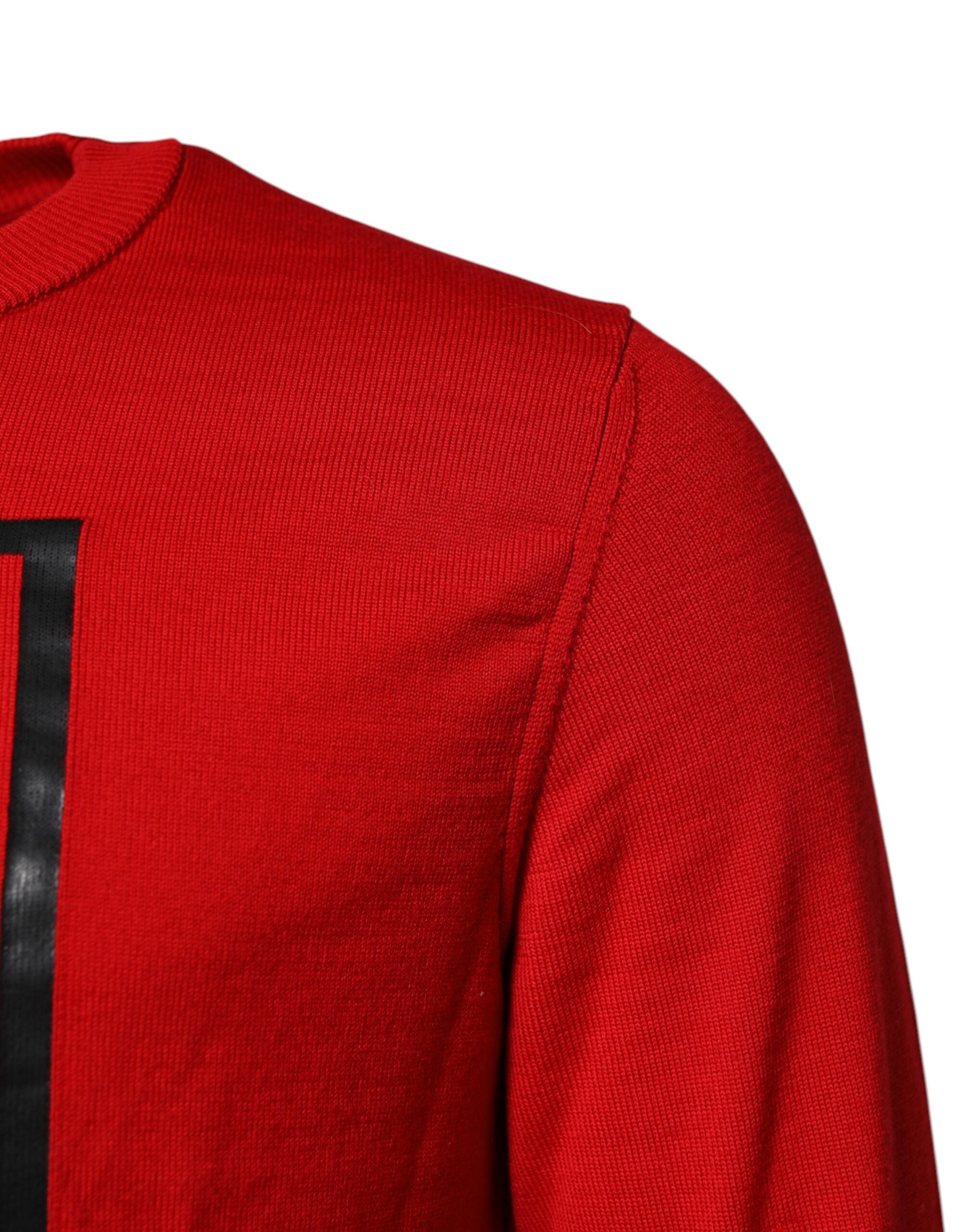 Dolce & Gabbana Rotes Auge Druck Rundhalsausschnitt Männer Pullover Sweater-3