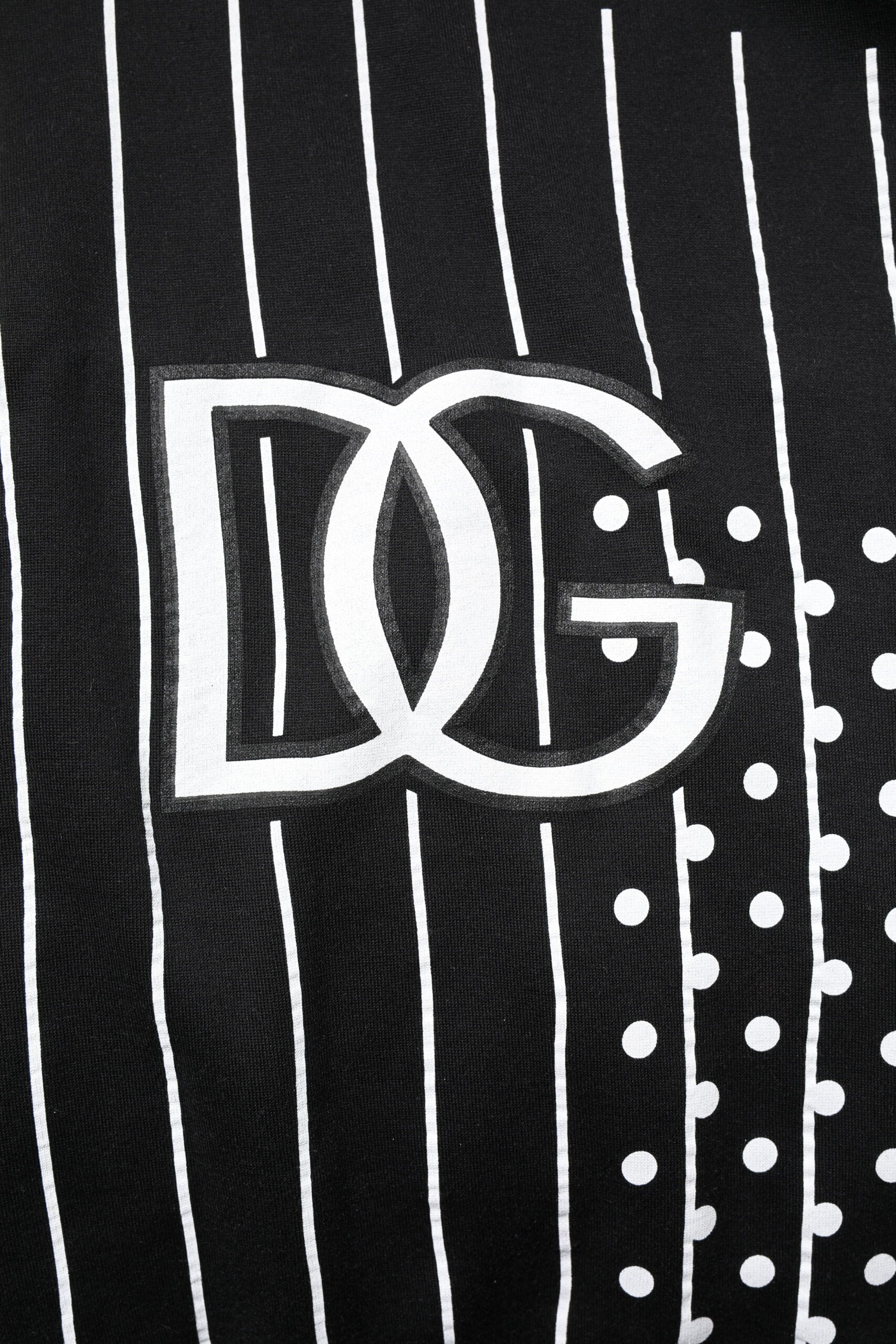 Dolce & Gabbana black and white striped hooded sweatshirt pullover-6