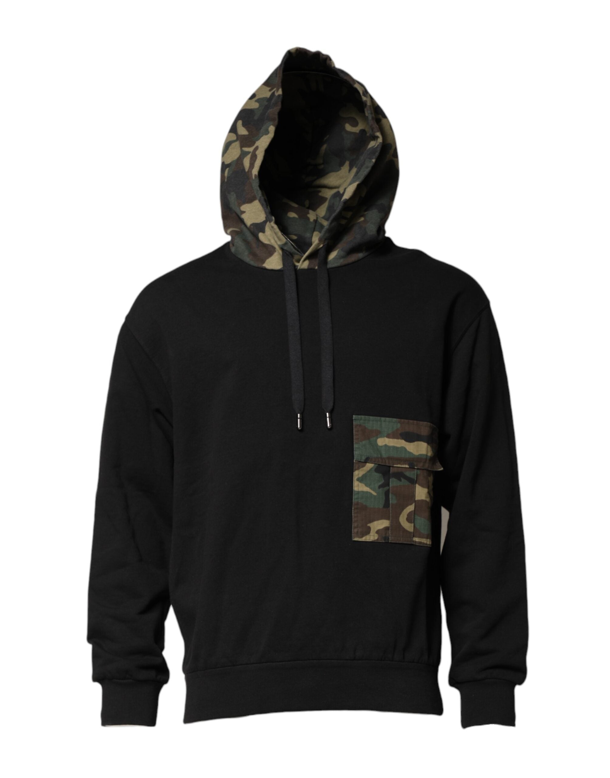 Dolce & Gabbana Schwarzes Kapuzen-Sweatshirt mit Camouflage-2