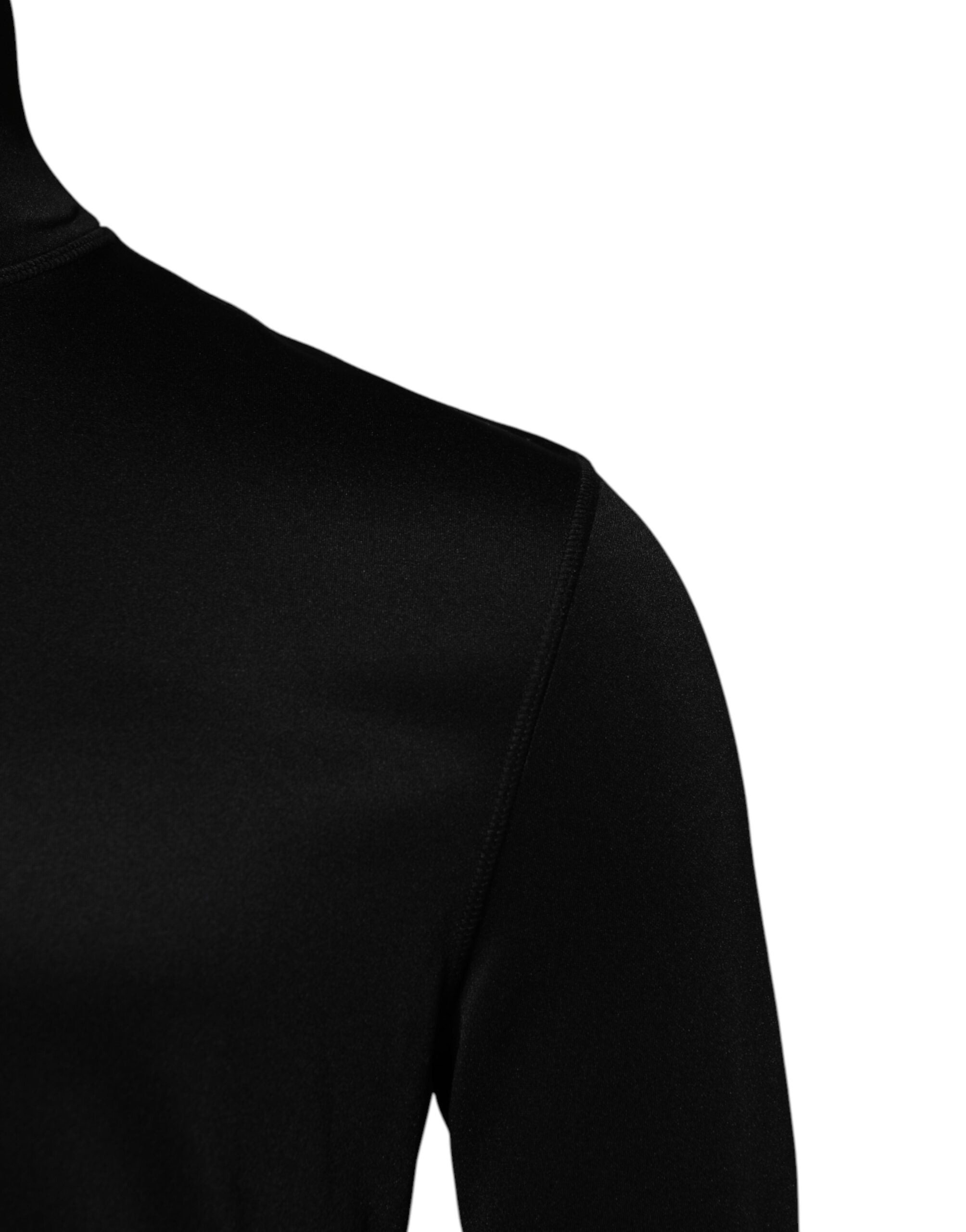 Dolce & Gabbana Schwarzer Polyester-Rollkragenpullover-3
