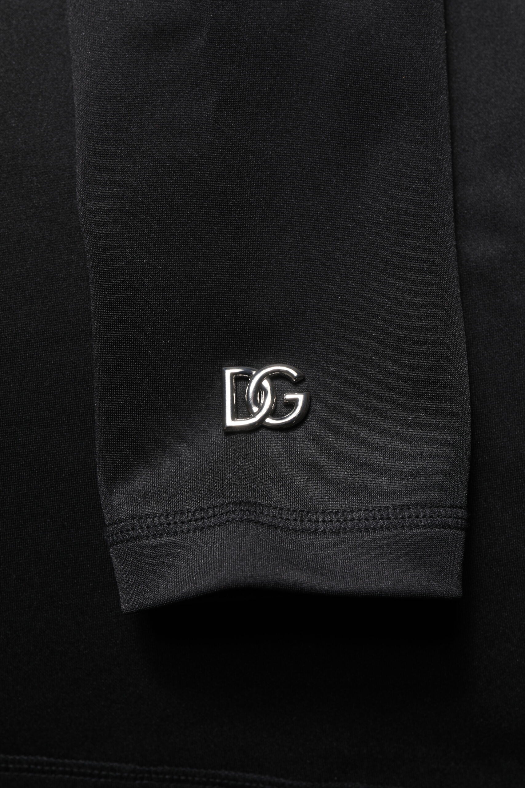 Dolce & Gabbana Schwarzer Polyester-Rollkragenpullover-6