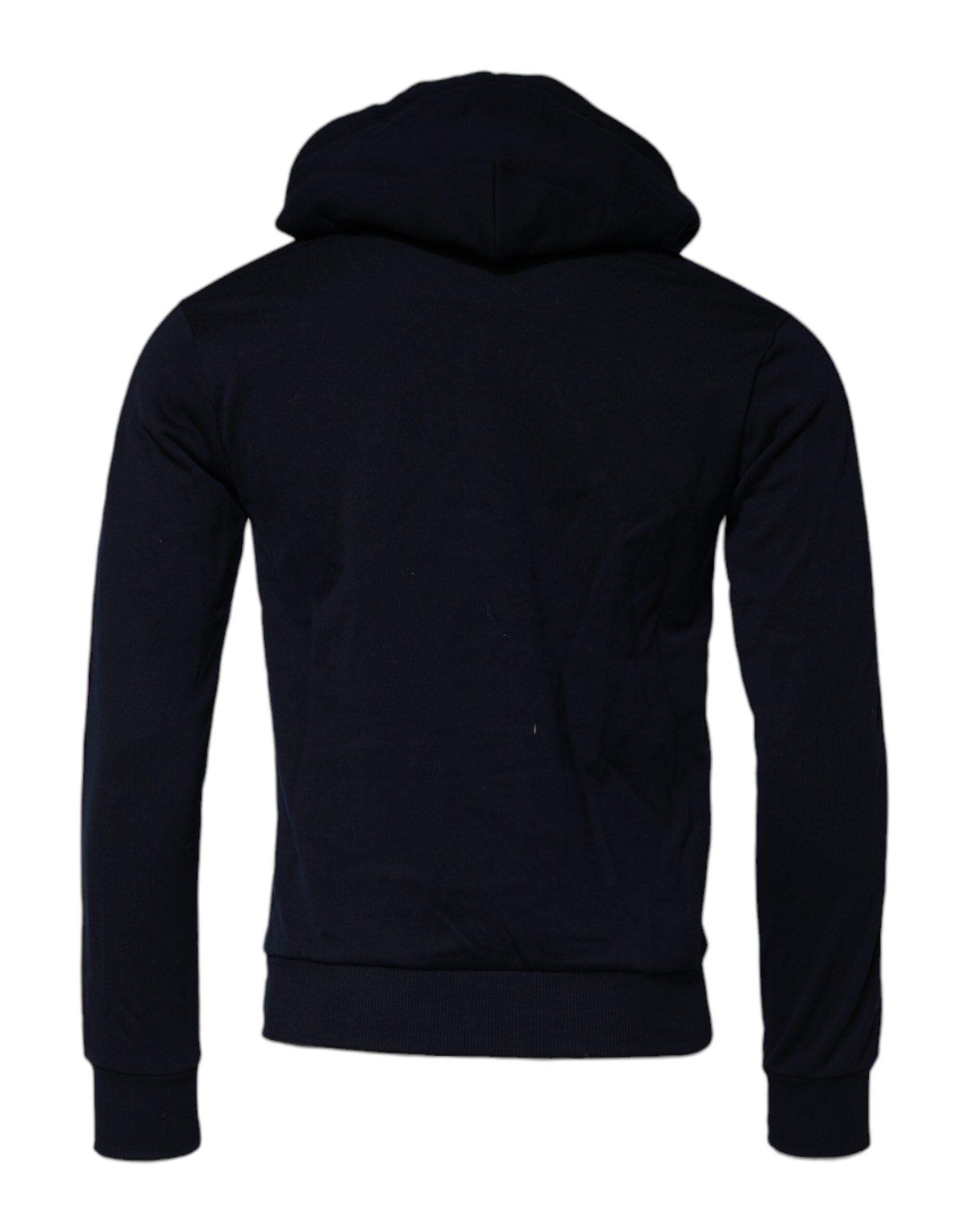 Dolce & Gabbana Schwarzes Crown Baumwoll-Sweatshirt mit Kapuze Pullover-4