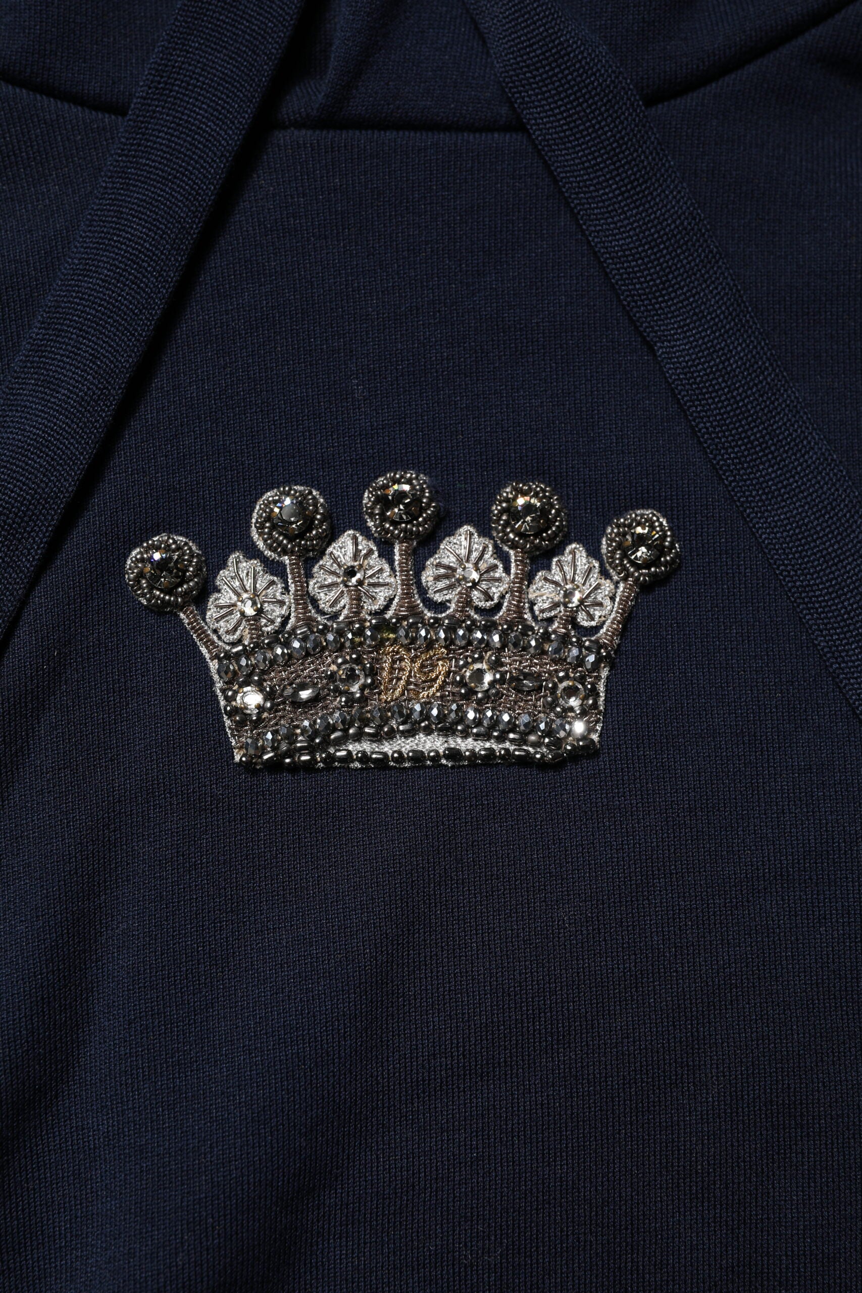 Dolce & Gabbana Schwarzes Crown Baumwoll-Sweatshirt mit Kapuze Pullover-6