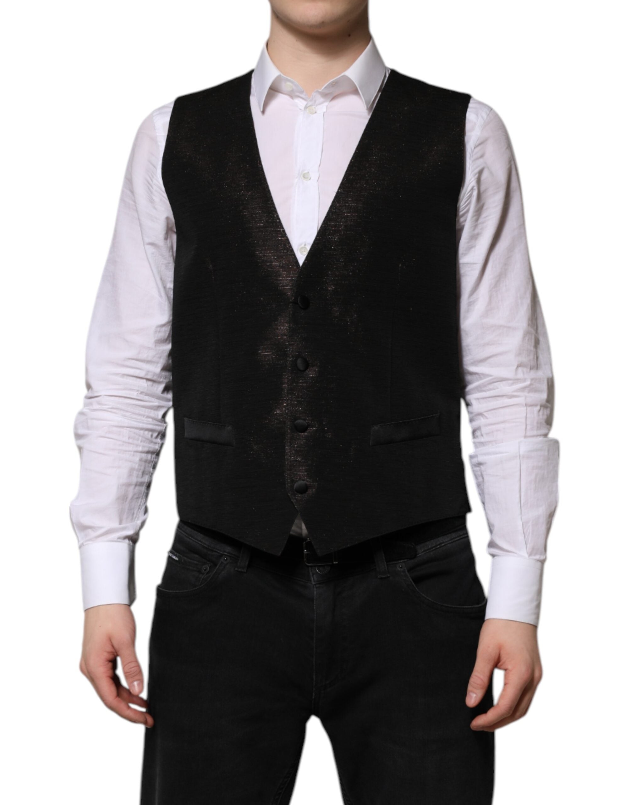 Dolce & Gabbana Dark Brown Dress Formal Men's Vest-2