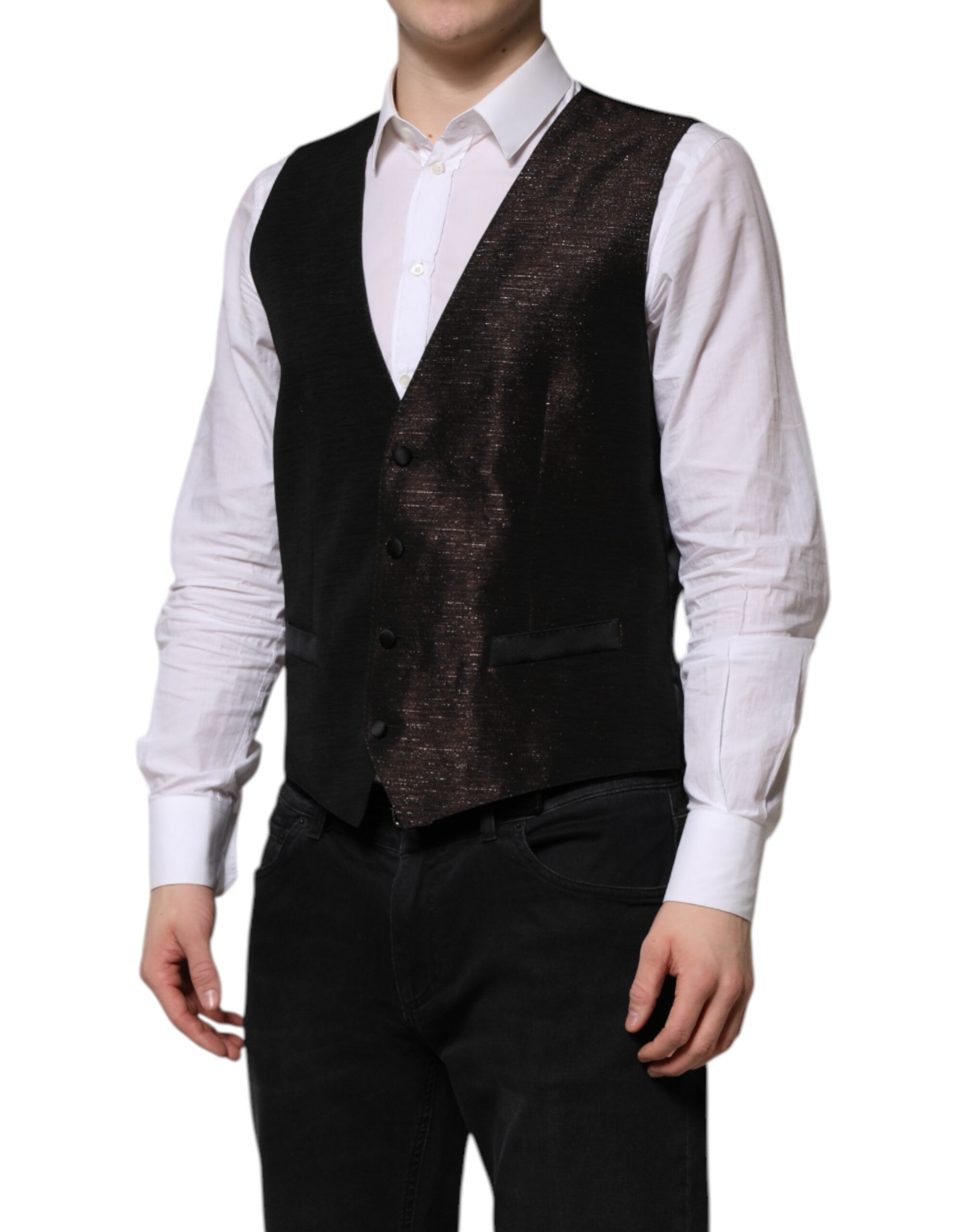 Dolce & Gabbana Dark Brown Dress Formal Men's Vest-3