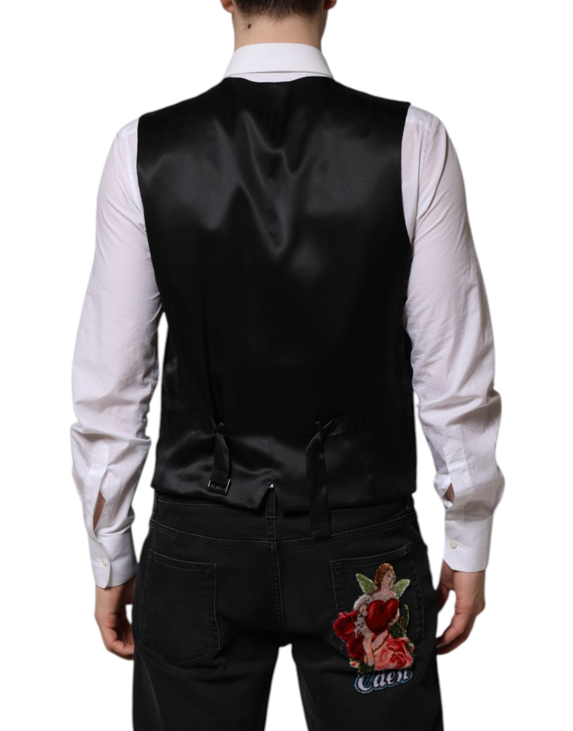 Dolce & Gabbana Dark Brown Dress Formal Men's Vest-4