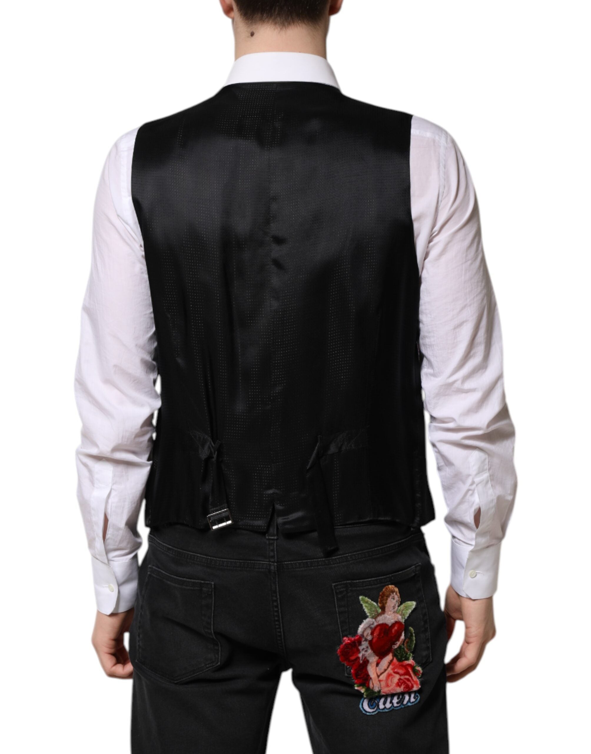 Dolce & Gabbana Lila Paillettenkleid Formelle Weste Weste-4