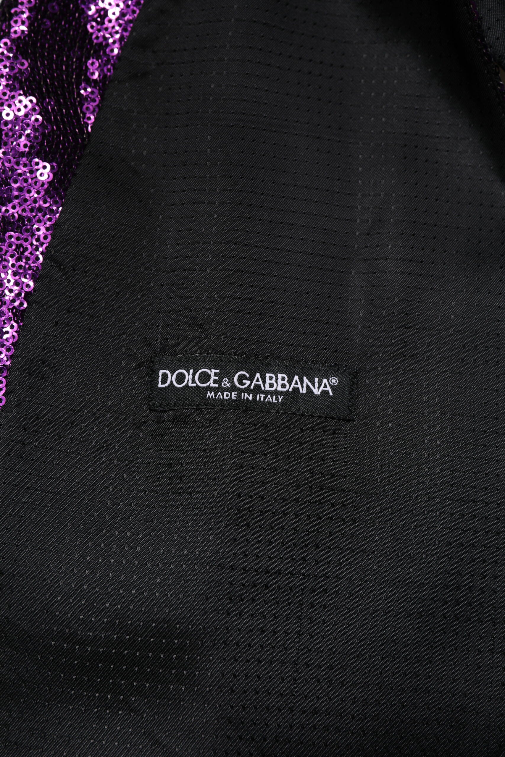 Dolce & Gabbana Lila Paillettenkleid Formelle Weste Weste-6