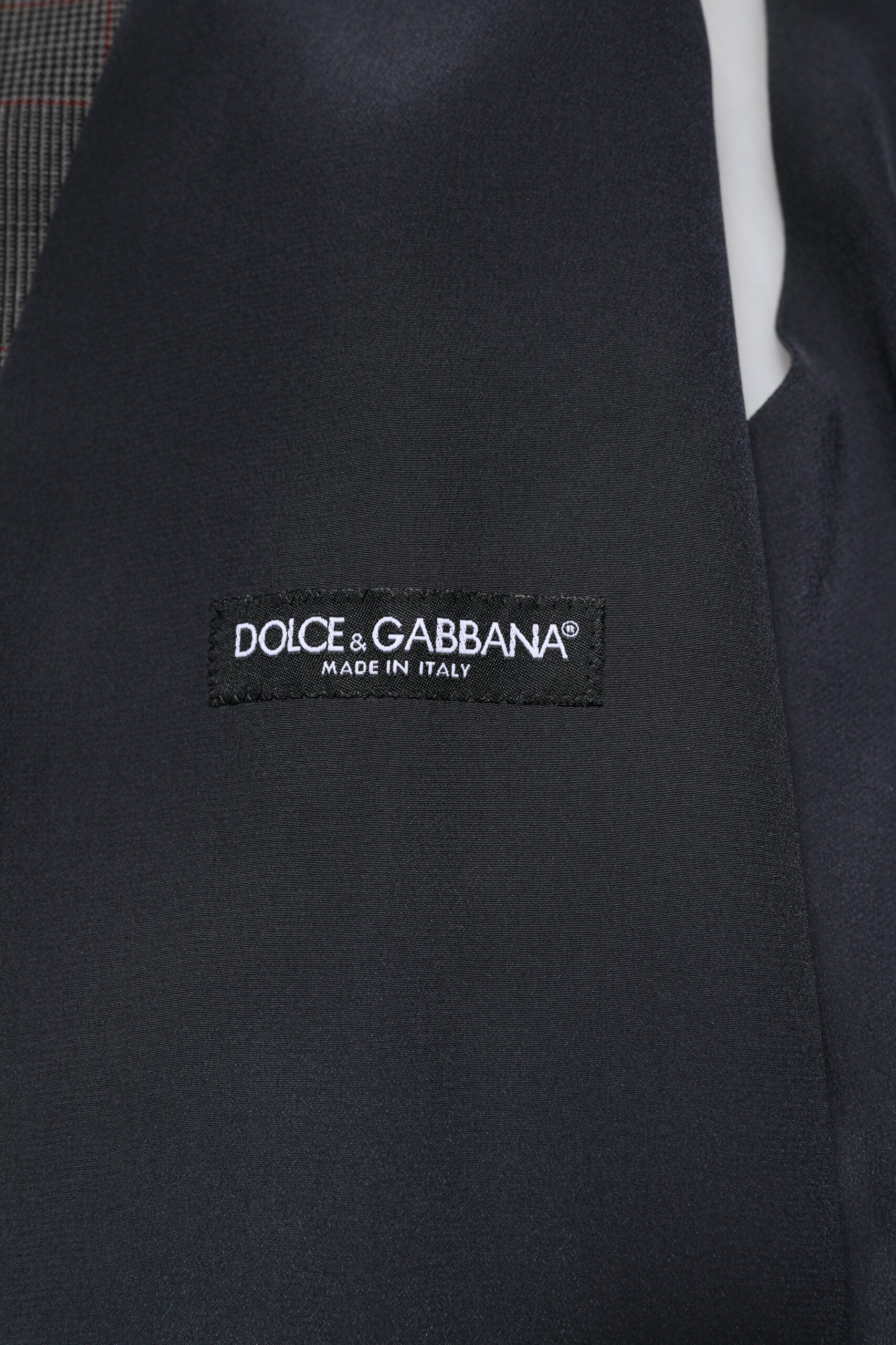Dolce & Gabbana Grey Check Wool Vest for Formal Occasions-6