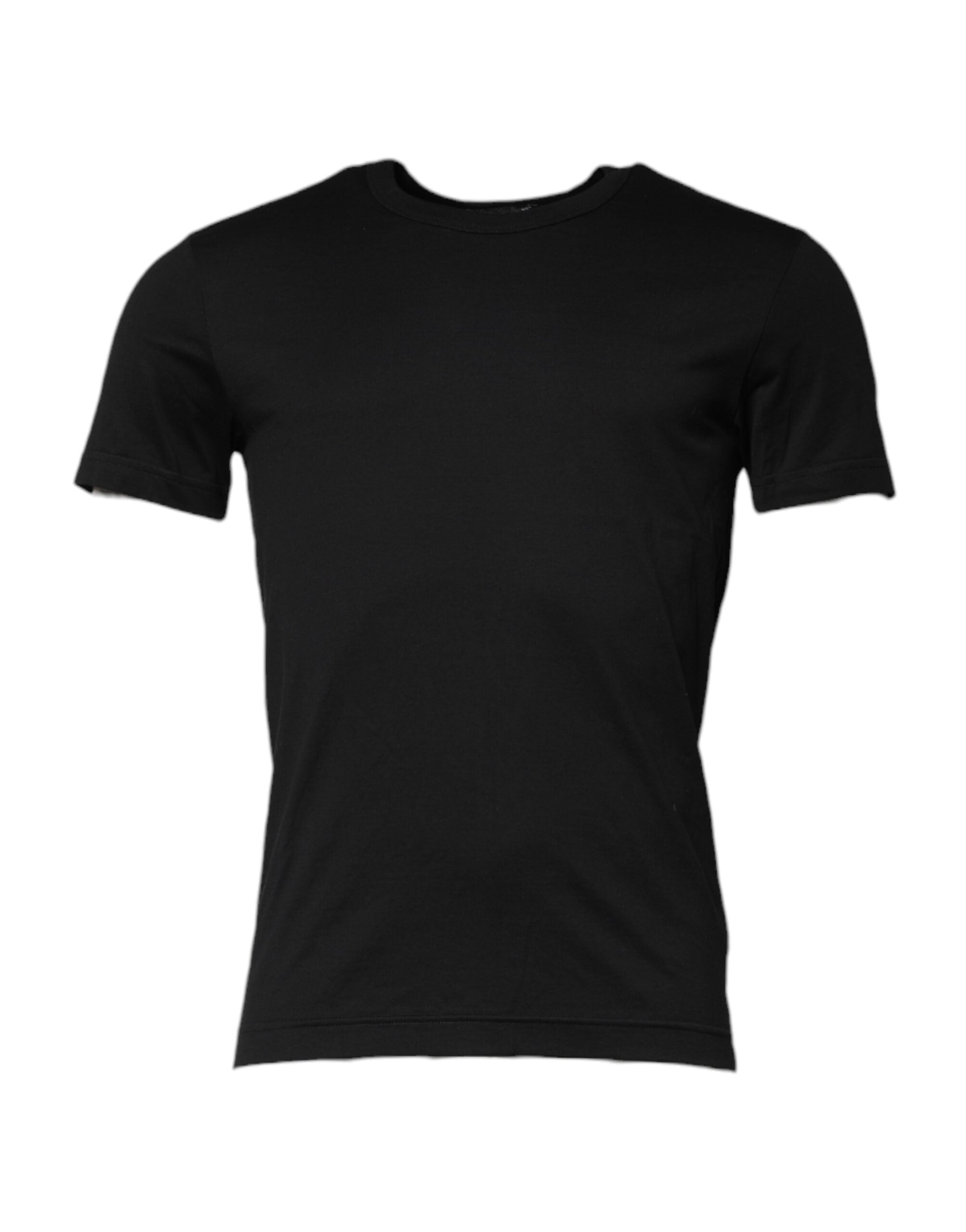Dolce & Gabbana black cotton short-sleeved round-neck t-shirt
