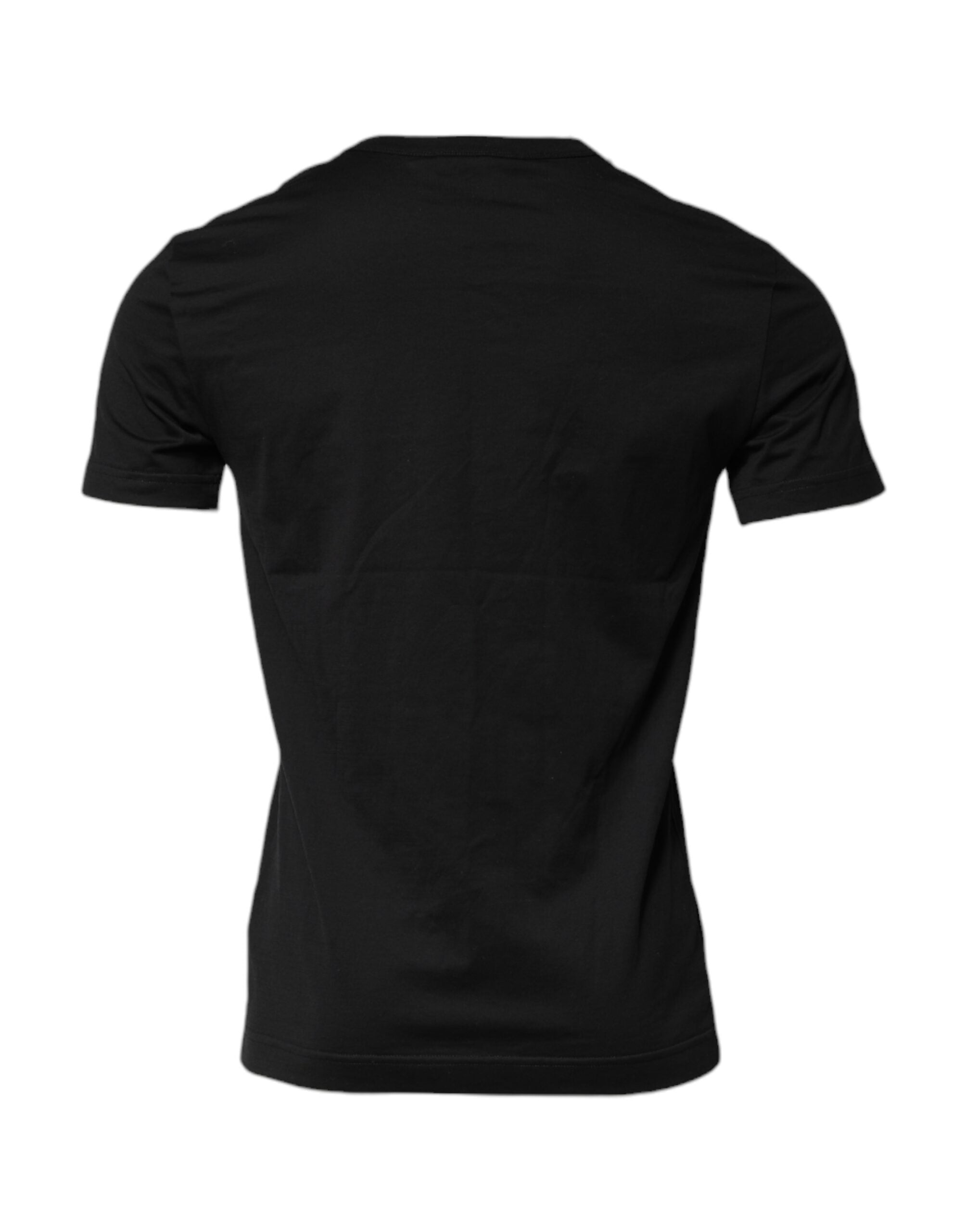 Dolce & Gabbana black cotton short-sleeved round-neck t-shirt-4