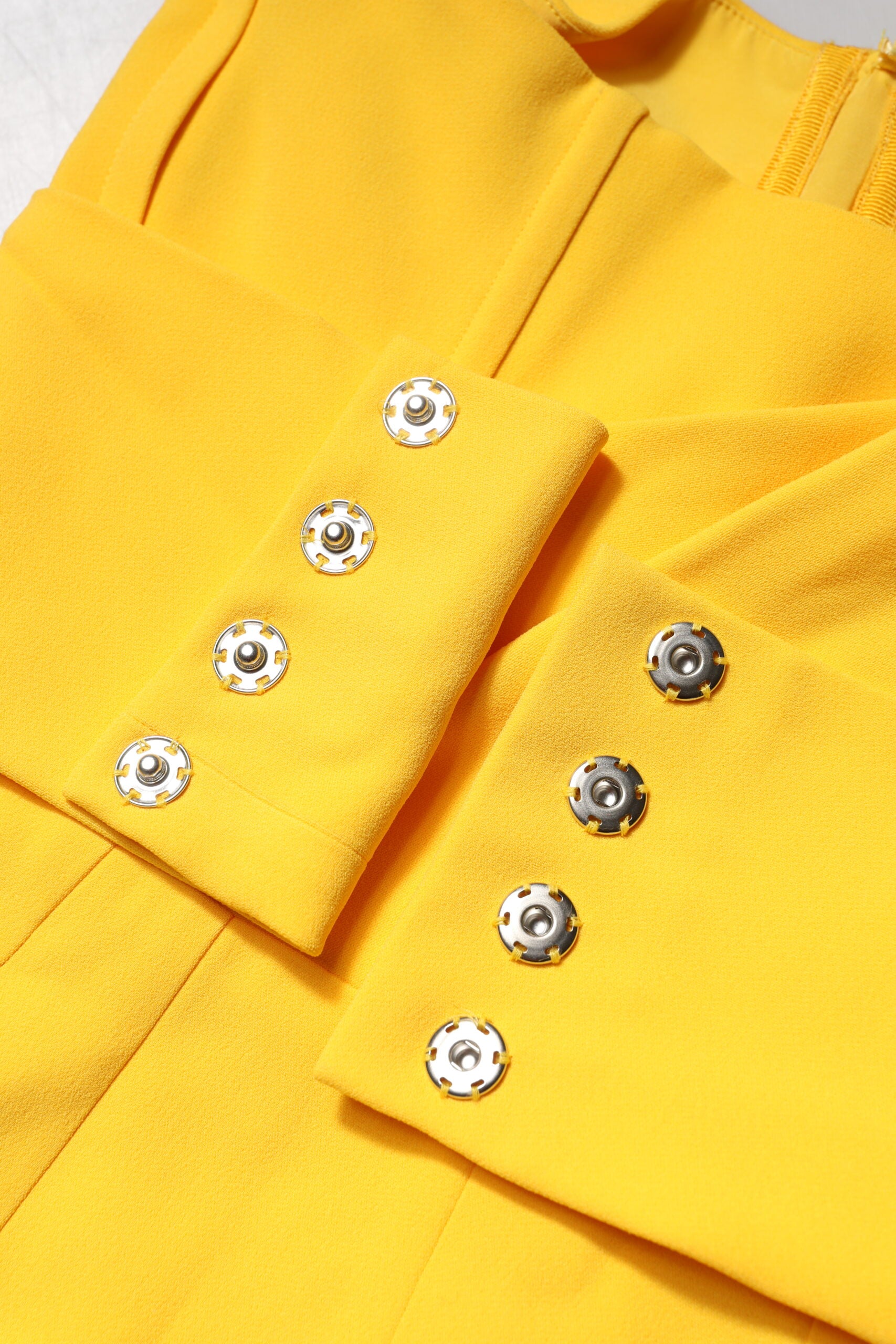 Dolce & Gabbana Yellow midi dress with side slit and one shoulder-8