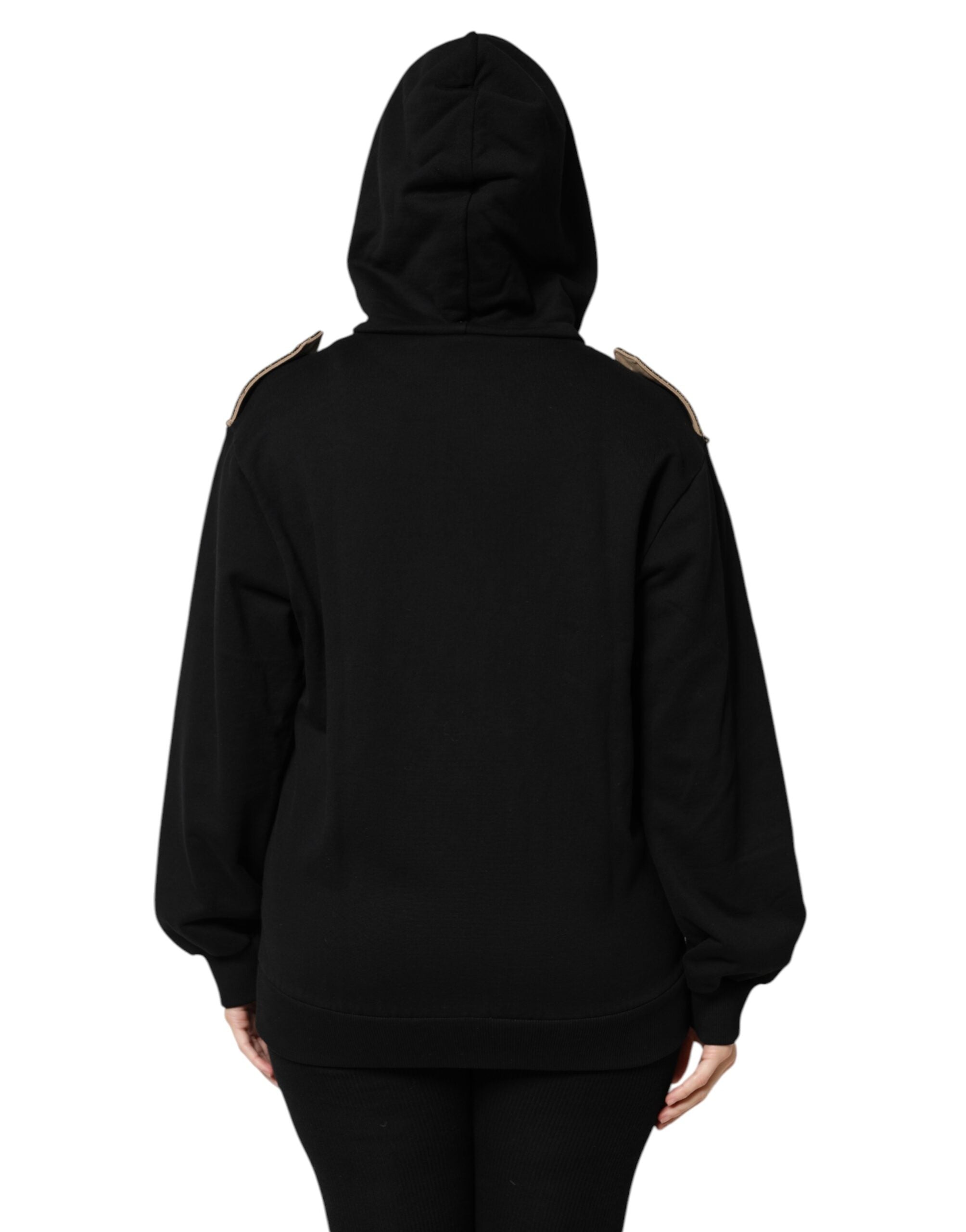 Dolce & Gabbana Black Logo Sweatshirt with Hood and Zip-4