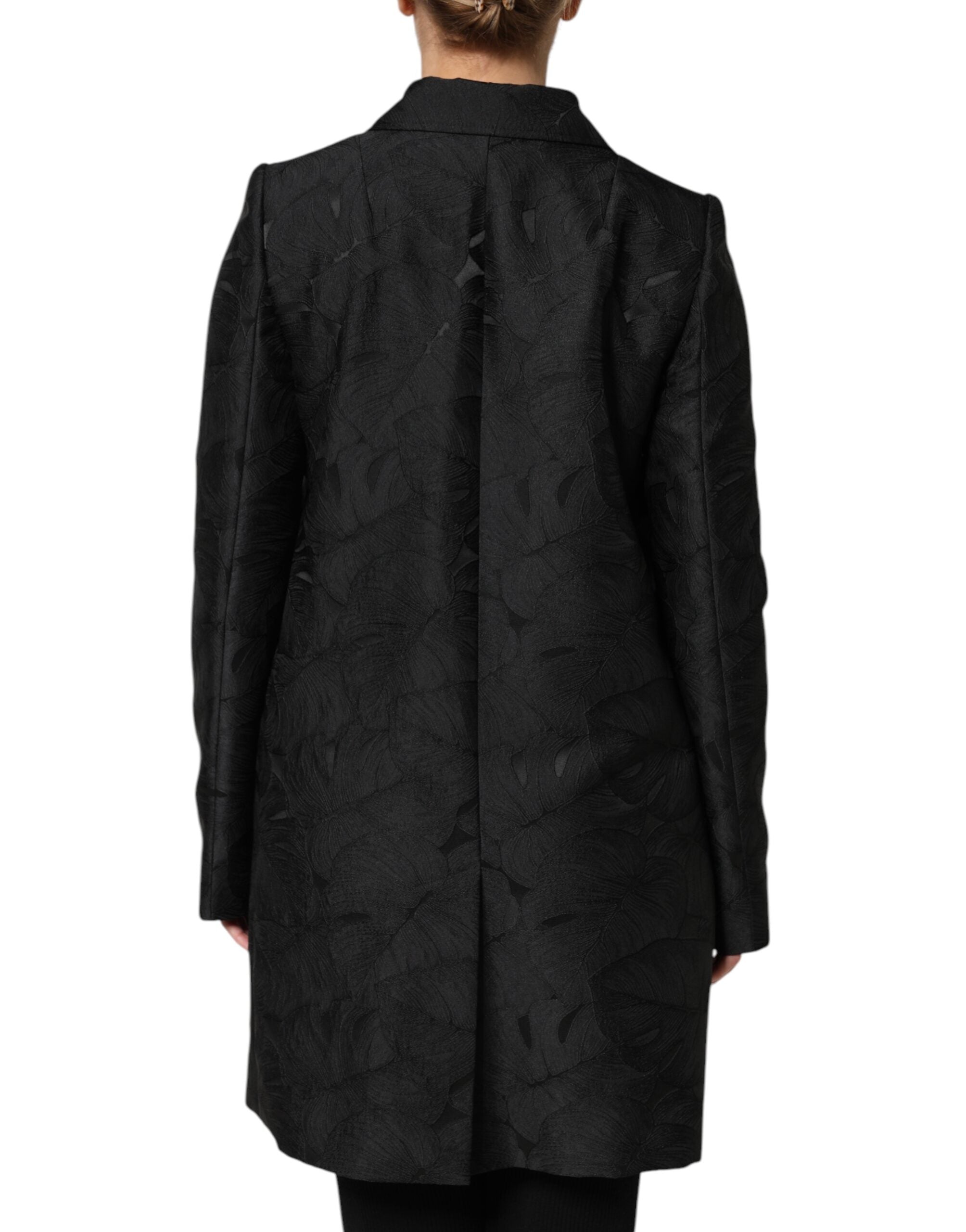 Dolce & Gabbana Black Single-Breasted Trench Coat Jacket-4