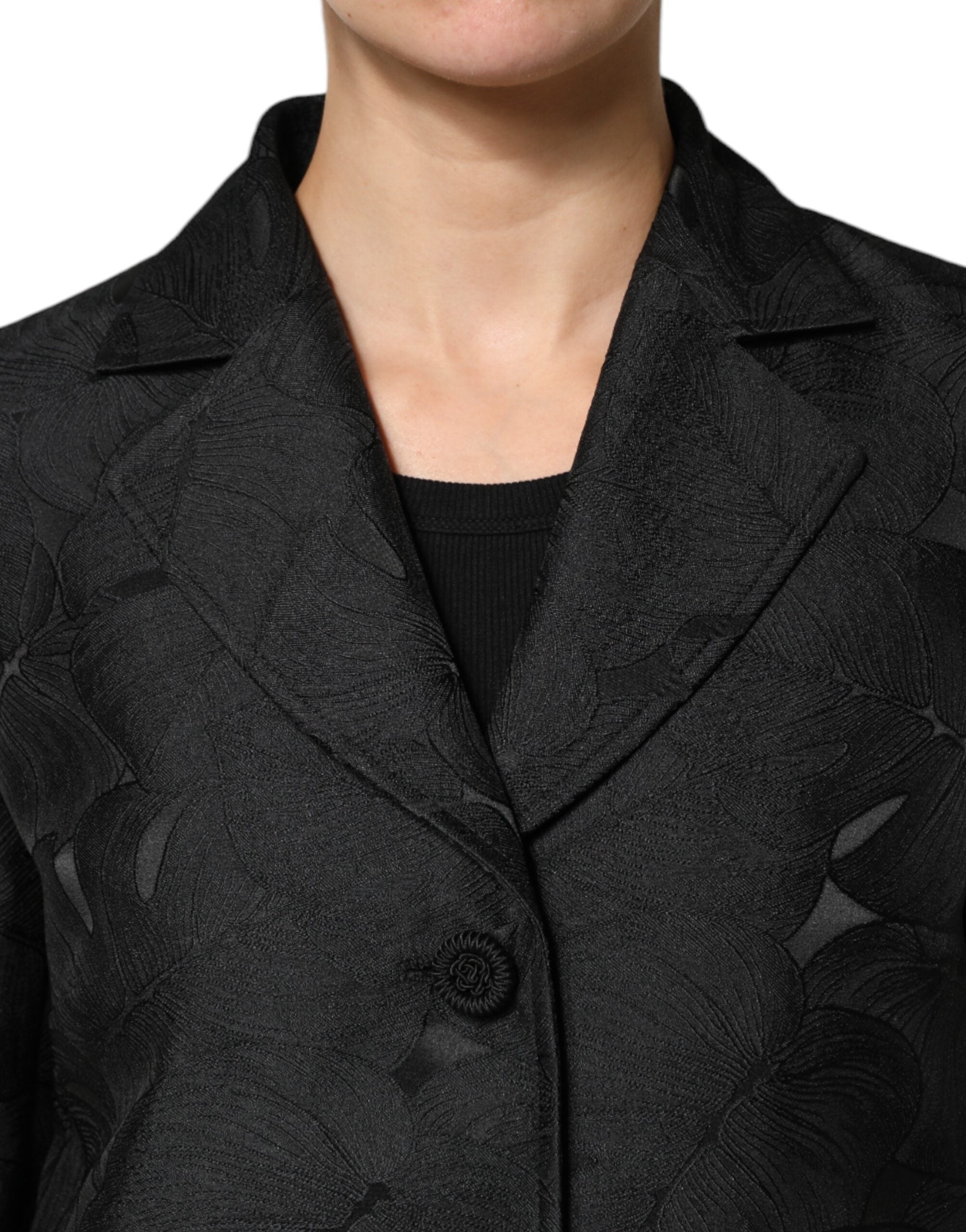 Dolce & Gabbana Black Single-Breasted Trench Coat Jacket-5