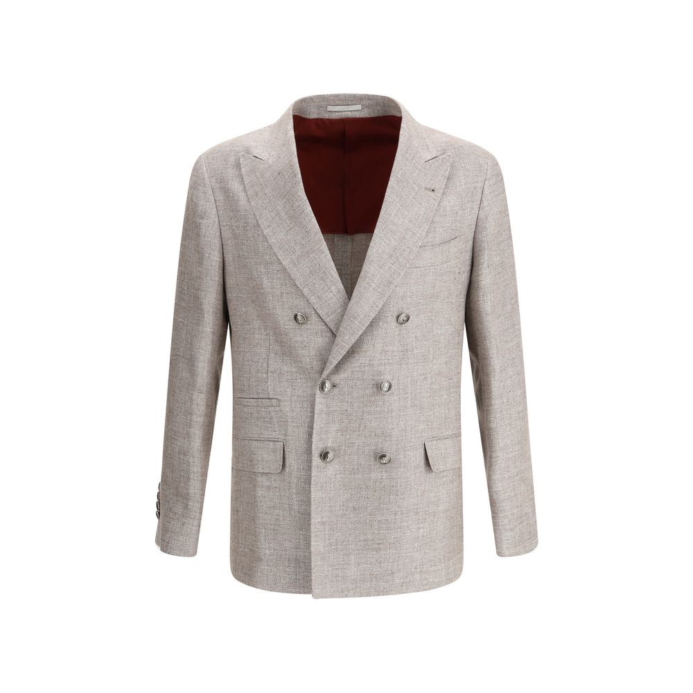 Brunello Cucinelli Light Brown Linen Blazer-1